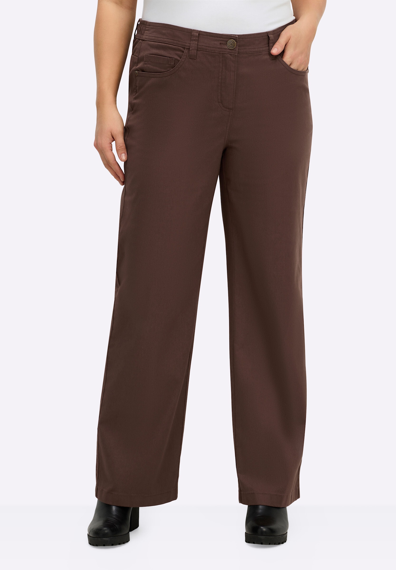 Sheego 5-Pocket-Hose »Twill-Hose 5-Pocket-Hose mit seitlichem Dehnbund«
