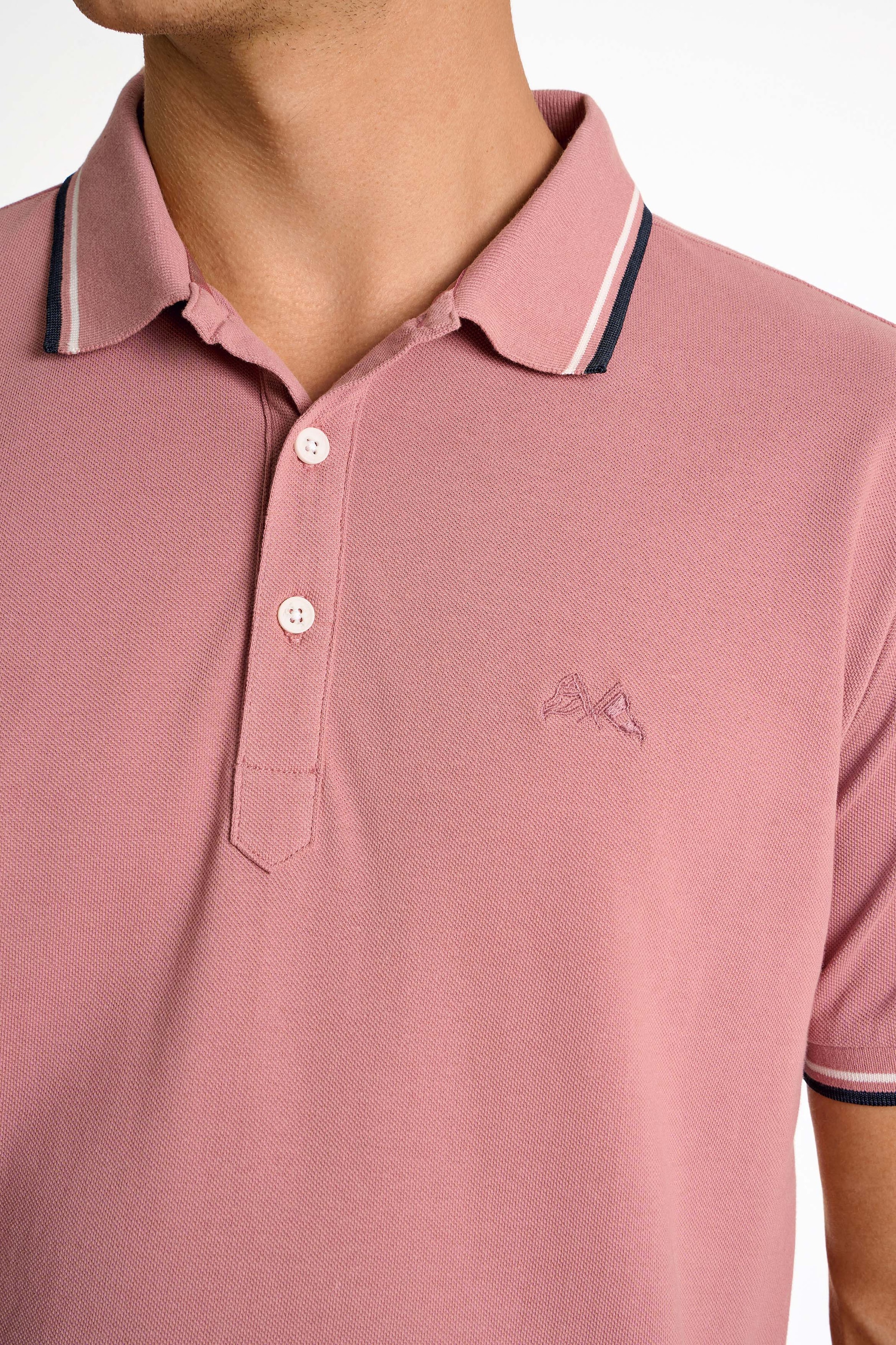 LINDBERGH Poloshirt, mit Logo-Stickerei und abgesetzten Bündchen