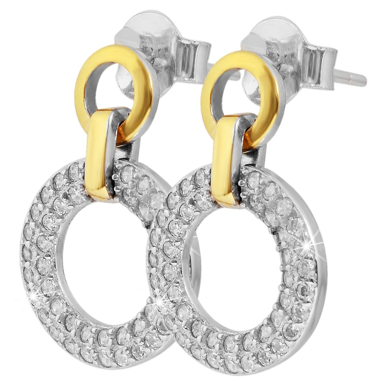 Adelia´s Paar Ohrstecker »Damen Ohrringe ¿ Ohrstecker aus 925 Silber mit Zirkonia«