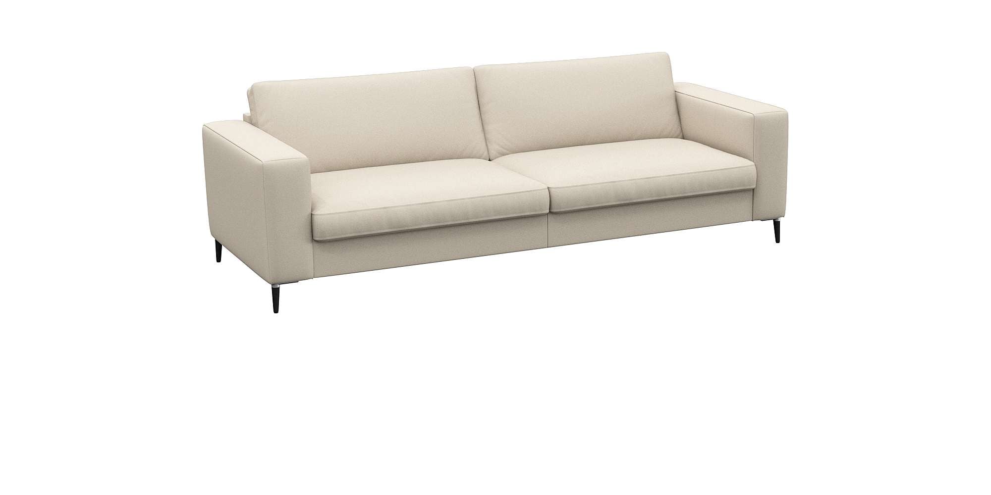 FLEXLUX 3-Sitzer »Fiore, super Sitzkomfort durch Kaltschaum im Sitz«, breite Armlehnen, Füße Alu+schwarz