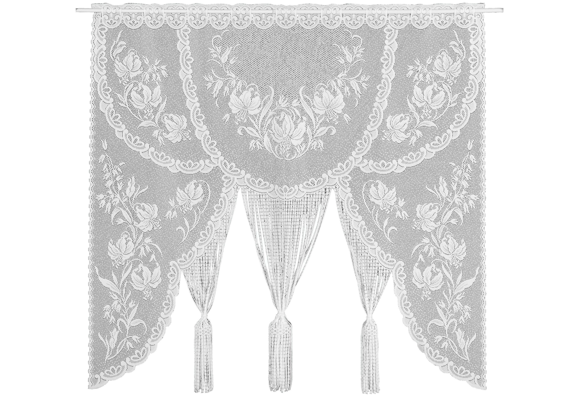 Fadengardine, bei bestellen OTTO floral, St.), Scheibengardine Gardine, Weckbrodt Jacquard, geblümt »Konstanz-A«, (1