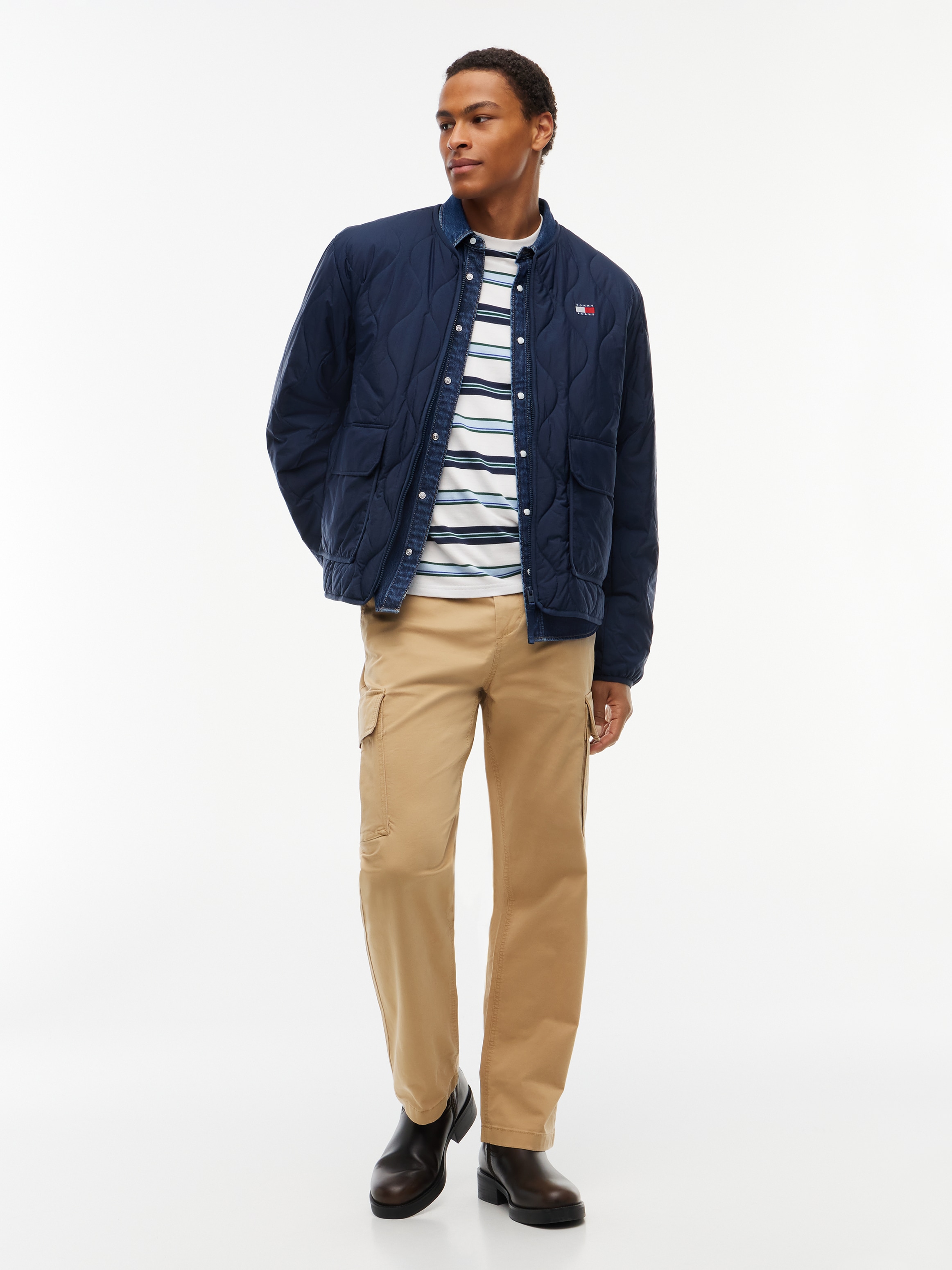 Tommy Jeans Steppjacke »QUILTING CITY JACKET« ohne Kapuze Regular fit mit Klappentaschen