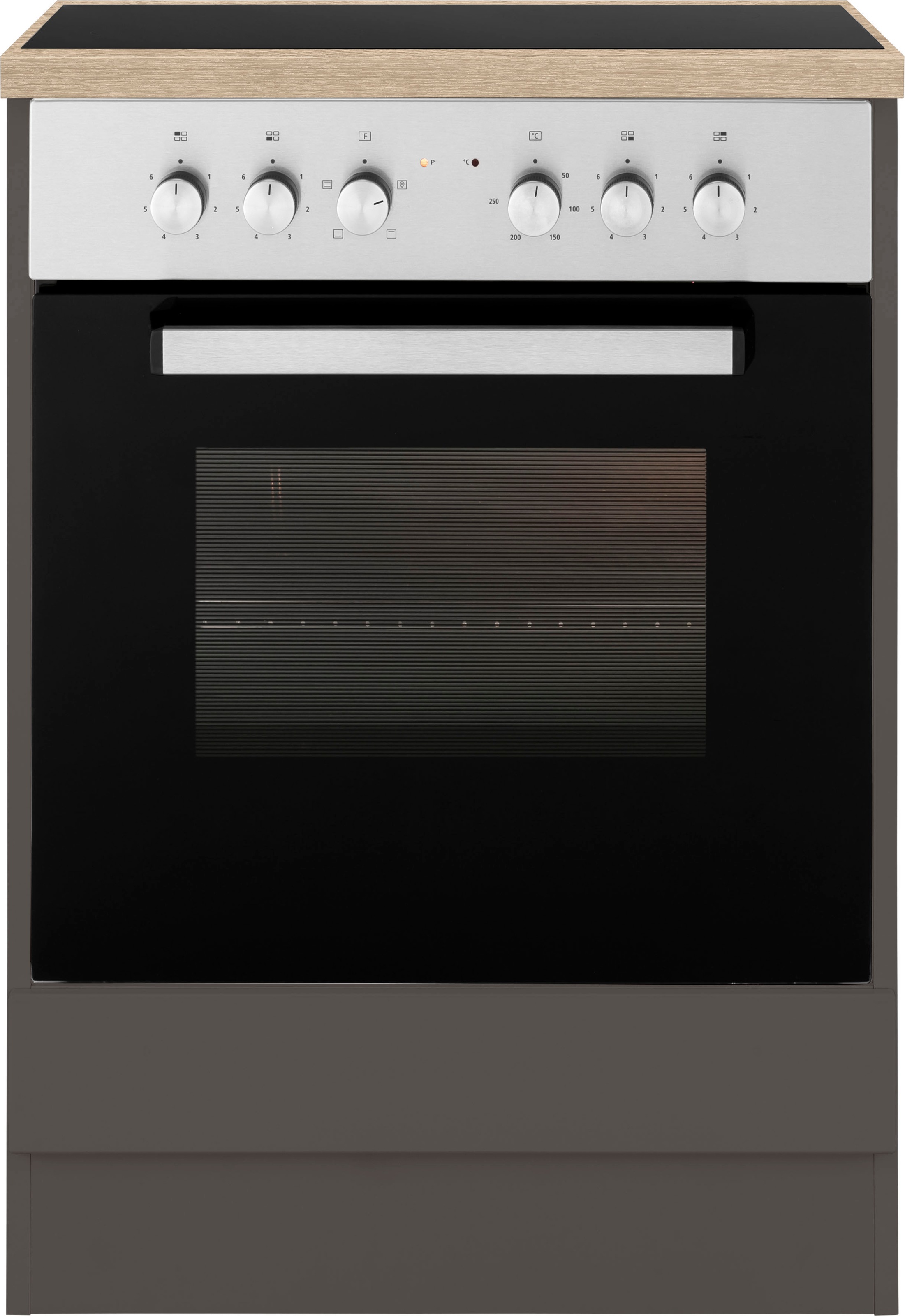KOCHSTATION Herdumbauschrank »KS-Virginia«, 85 cm hoch, 60 cm breit, Nische für Ofen B/H/T: 56/59/55 cm