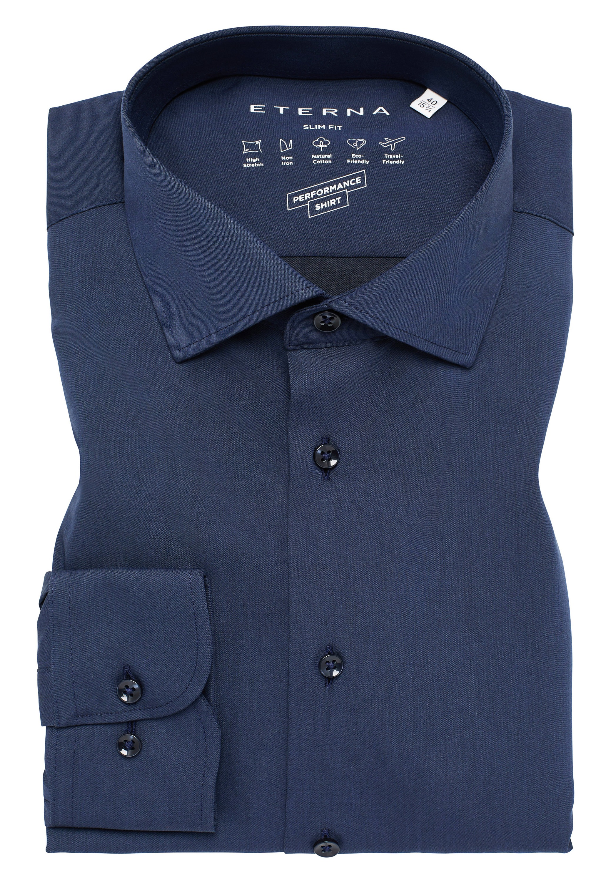 Eterna Langarmhemd »SLIM FIT«, NON IRON (bügelfrei)