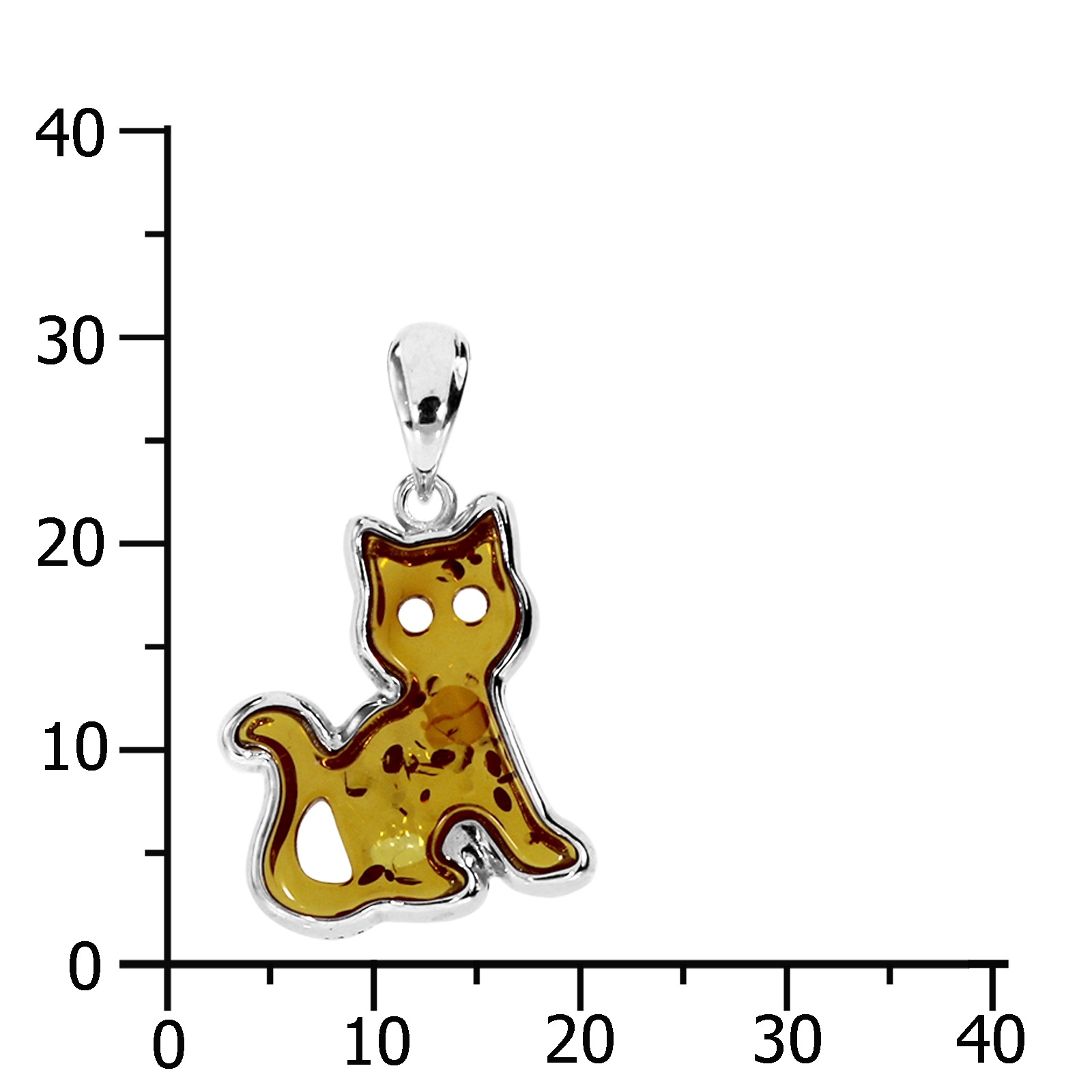 OSTSEE-SCHMUCK Kettenanhänger »- Katze - Silber 925/000 - Bernstein«