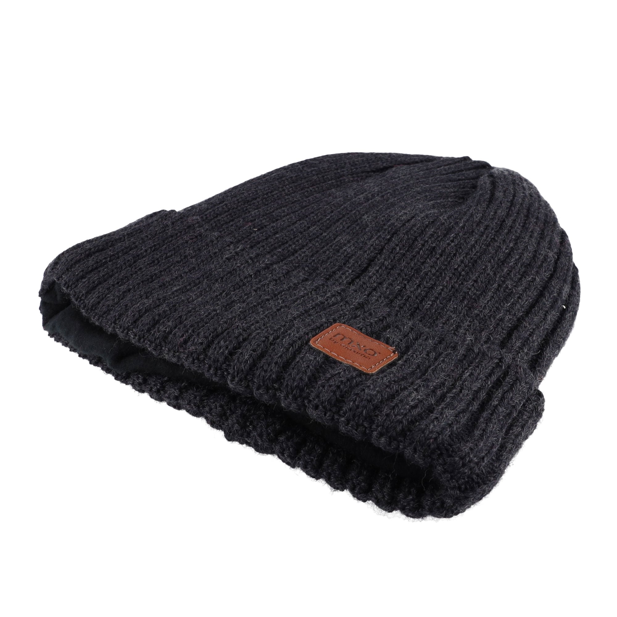 MAXIMO Strickmütze Wolle, gefüttert, breiter Umschlag