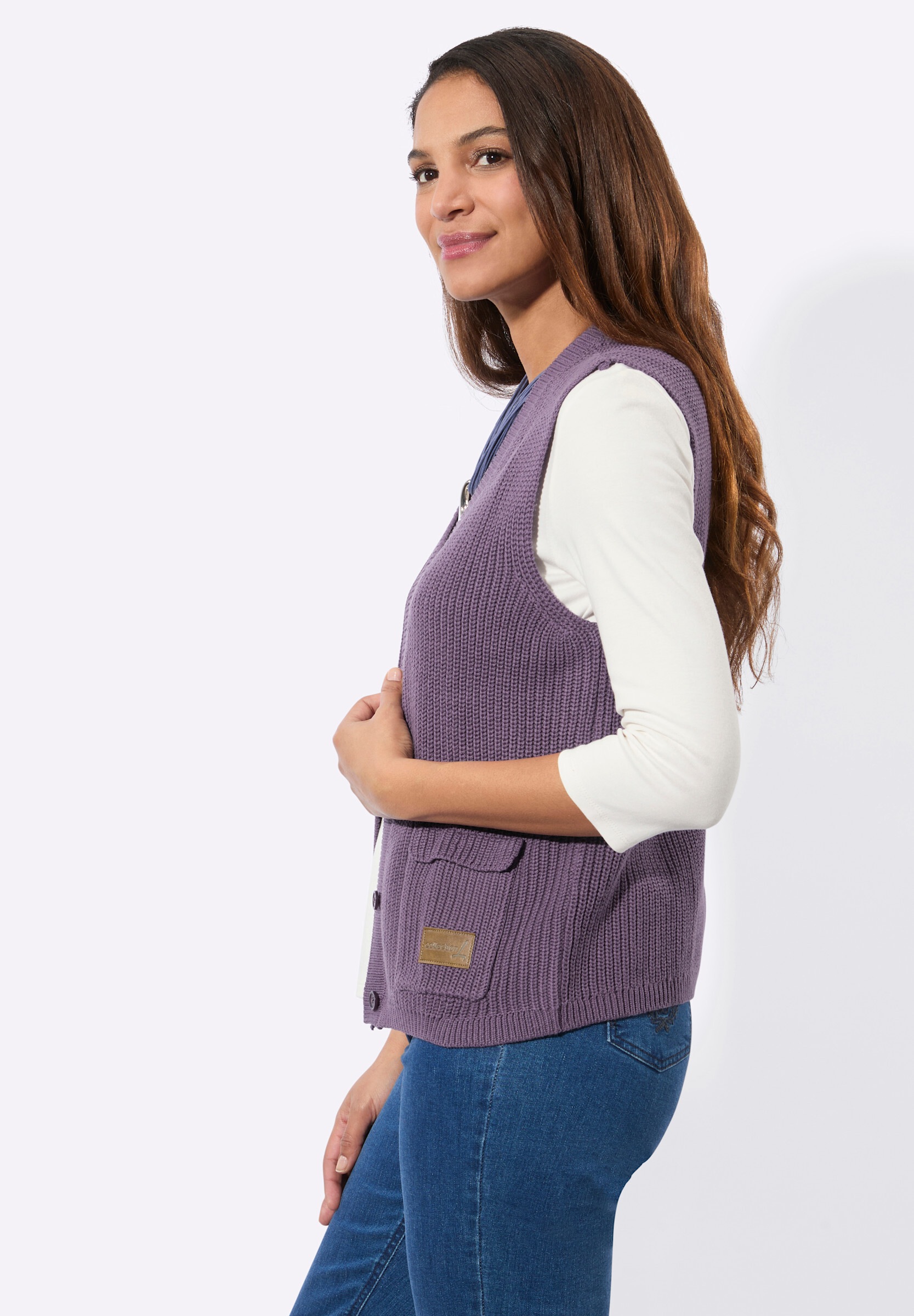 Witt Strickweste »Strickweste Strickweste mit Ripp-Abschlüssen«