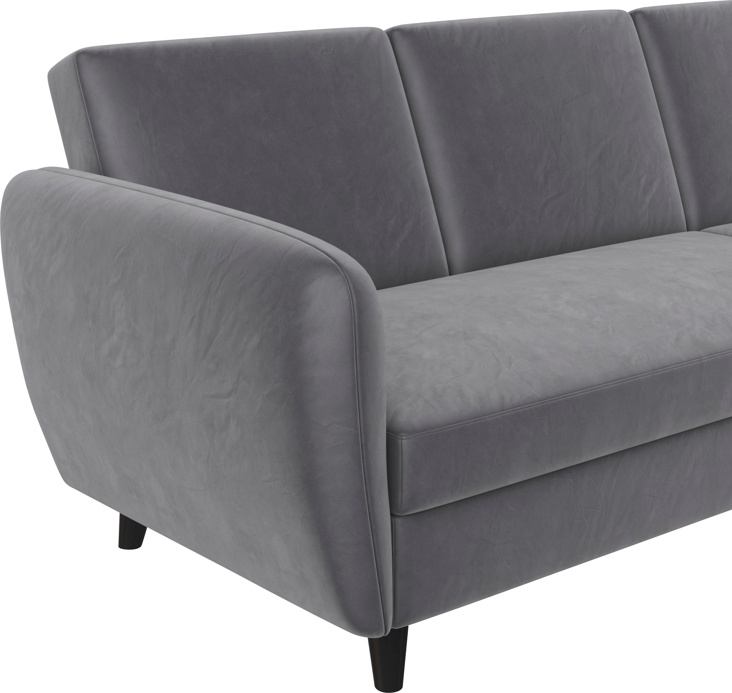 Dorel Home Ecksofa »Perry, L-Form,«, Rückenlehne, verschiedene Farbvarianten, Sitzhöhe 43 cm, Breite 219 cm
