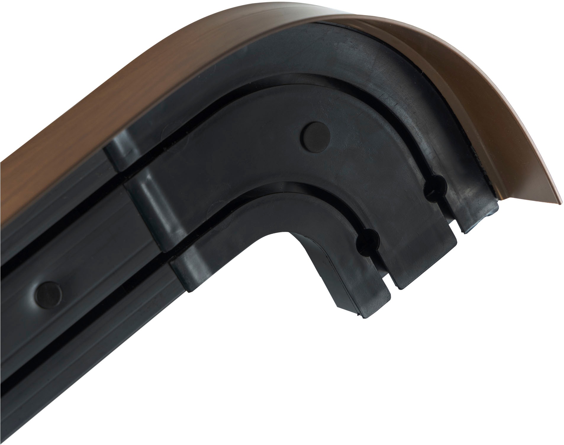 SN DECO GROUP Vorhangschiene »SH2«, 2 läufig-läufig, Fixmaß, Set 2-läufig,inkl. Rundbögen, Blende 5 cm, vorgebohrt, Innenlauf