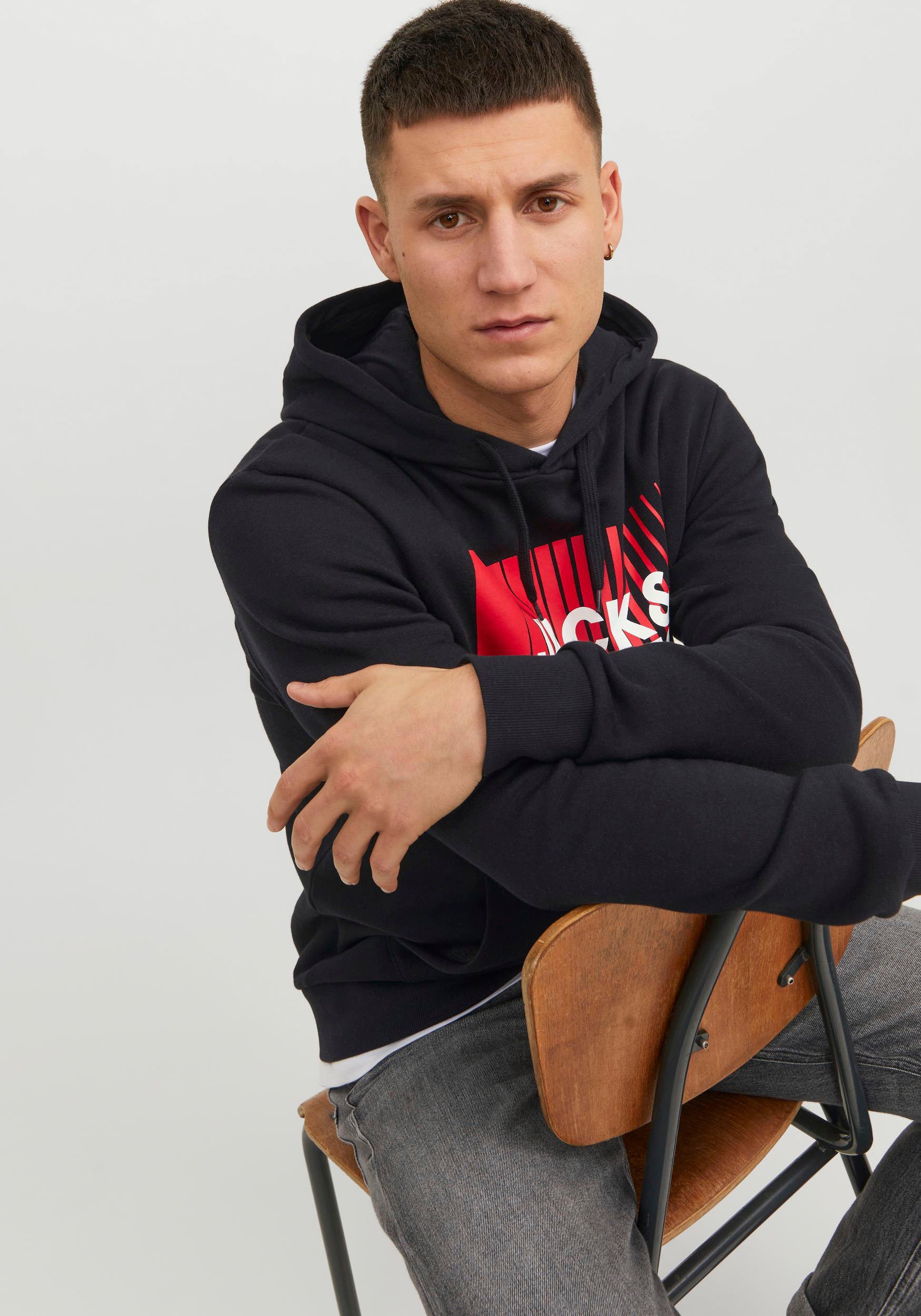 Jack & Jones Kapuzensweatshirt »JJECORP LOGO SWEAT HOOD PLAY NOOS«