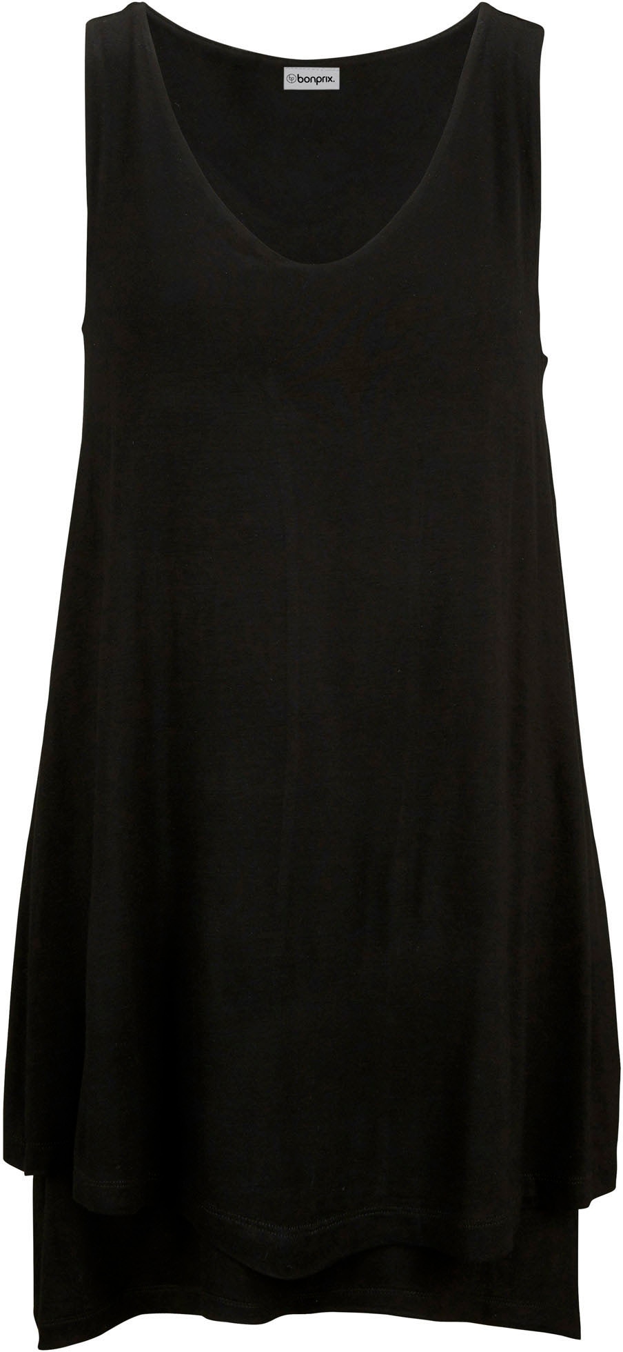 bonprix Longtop »Doppellagiges Long-Top aus Viskose-Mix« A-Linie Passform, doppellagiges Design, mit V-Ausschnitt, ärmellos
