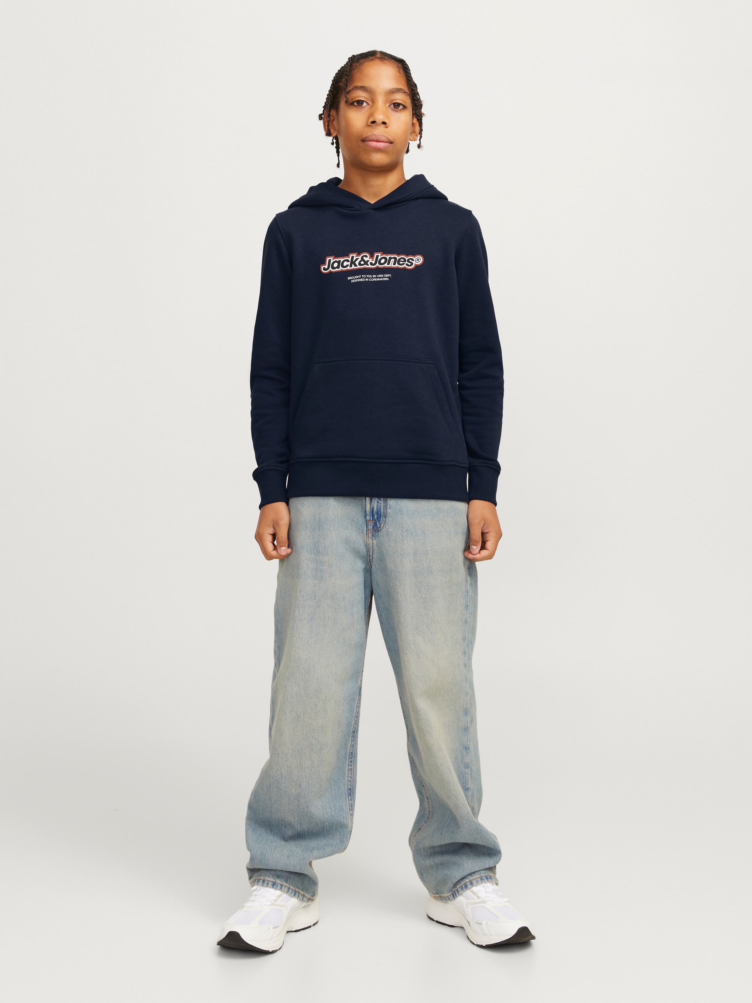 Jack & Jones Junior Kapuzensweatshirt »JORVESTERBRO NEWTON BRNDG SWEAT BF JNR«