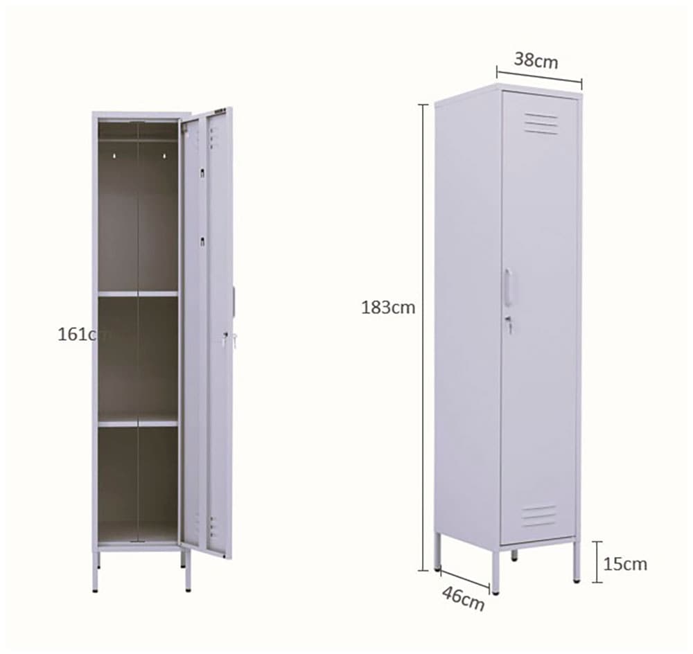 OTTO home Drehtürenschrank »Siena Kleiderschrank Schrank Metallschrank Mehrzweckschrank Spind« in 4 Farben aus Metall Stahlschrank,  in der Höhe verstellbar, abschließbar