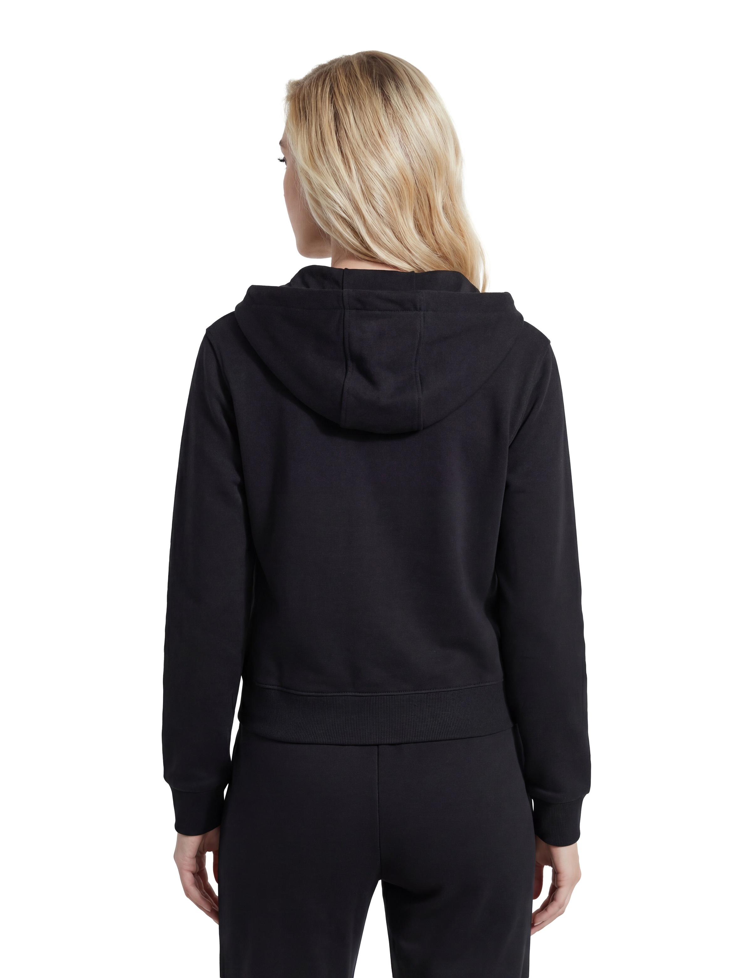 Guess Kapuzensweatjacke »SOFIA ZIPPER SWEATSHIRT« mit Logostickerei, Baumwollmix