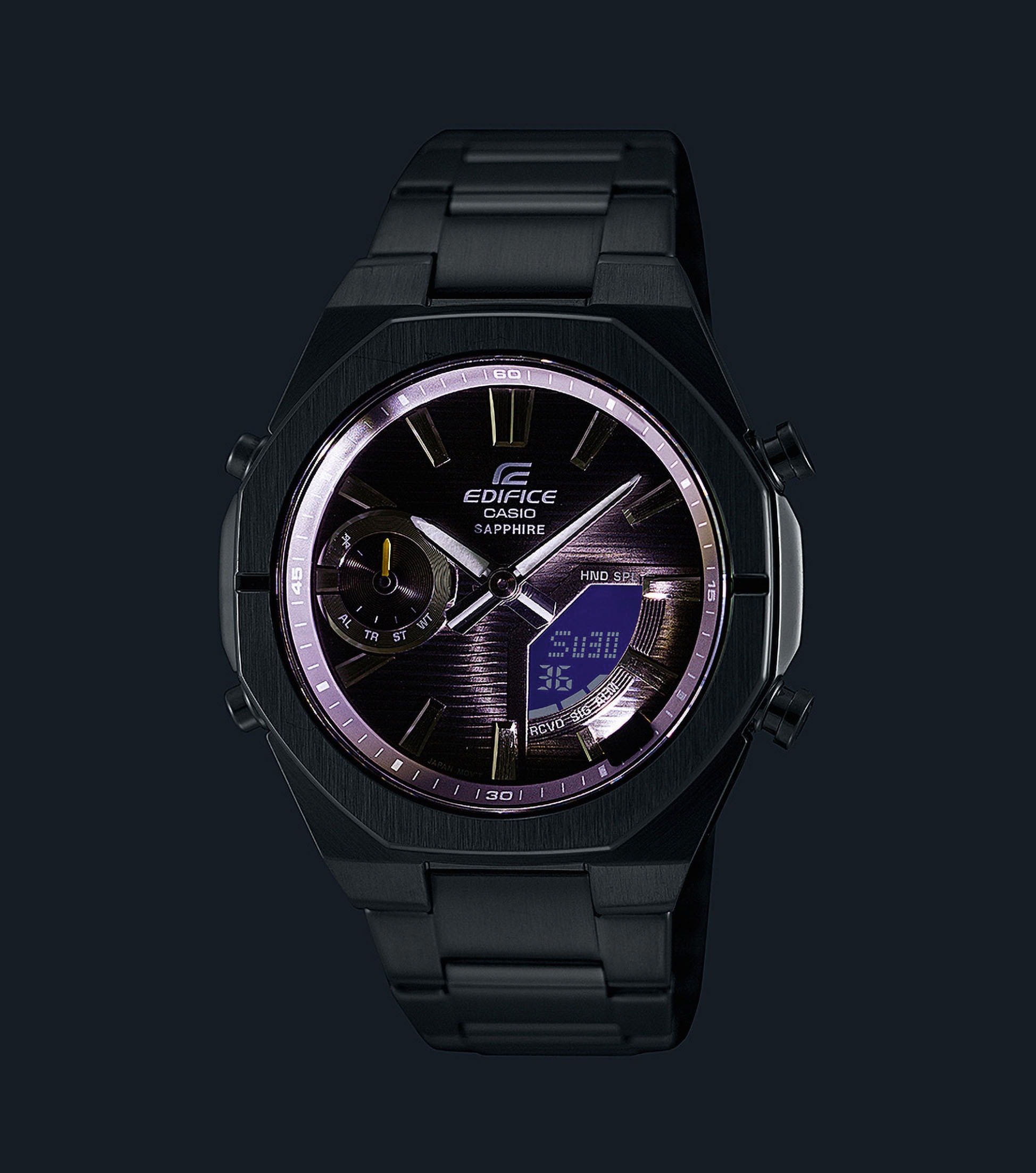 CASIO EDIFICE Smartwatch, Solaruhr, Armbanduhr, Herrenuhr, Super Illuminator, Edelstahlarmband)