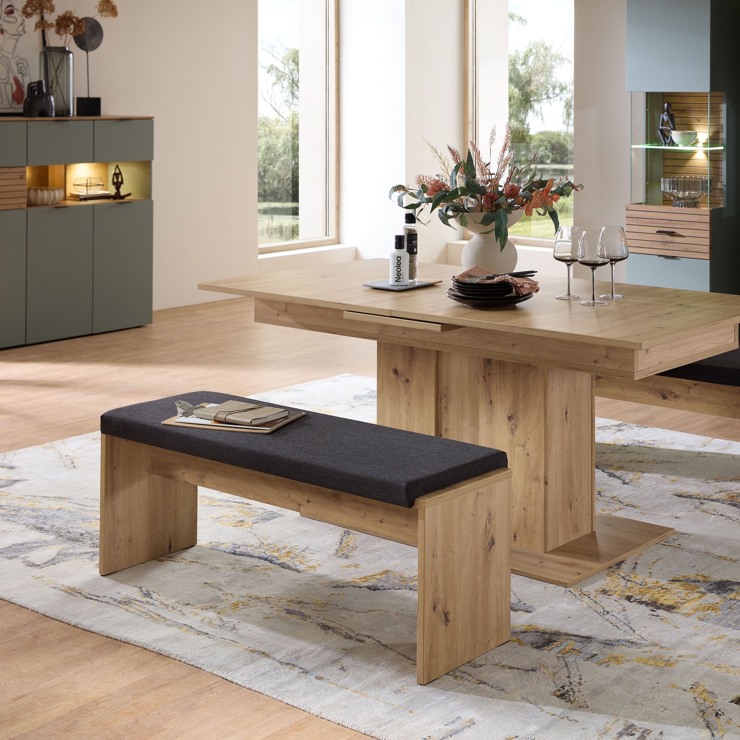 Innostyle Essbank »INA Sitzbank, 126 x 49 x 40 cm (B/H/T)« 1 Stk. tlg. inkl. Sitzkissen