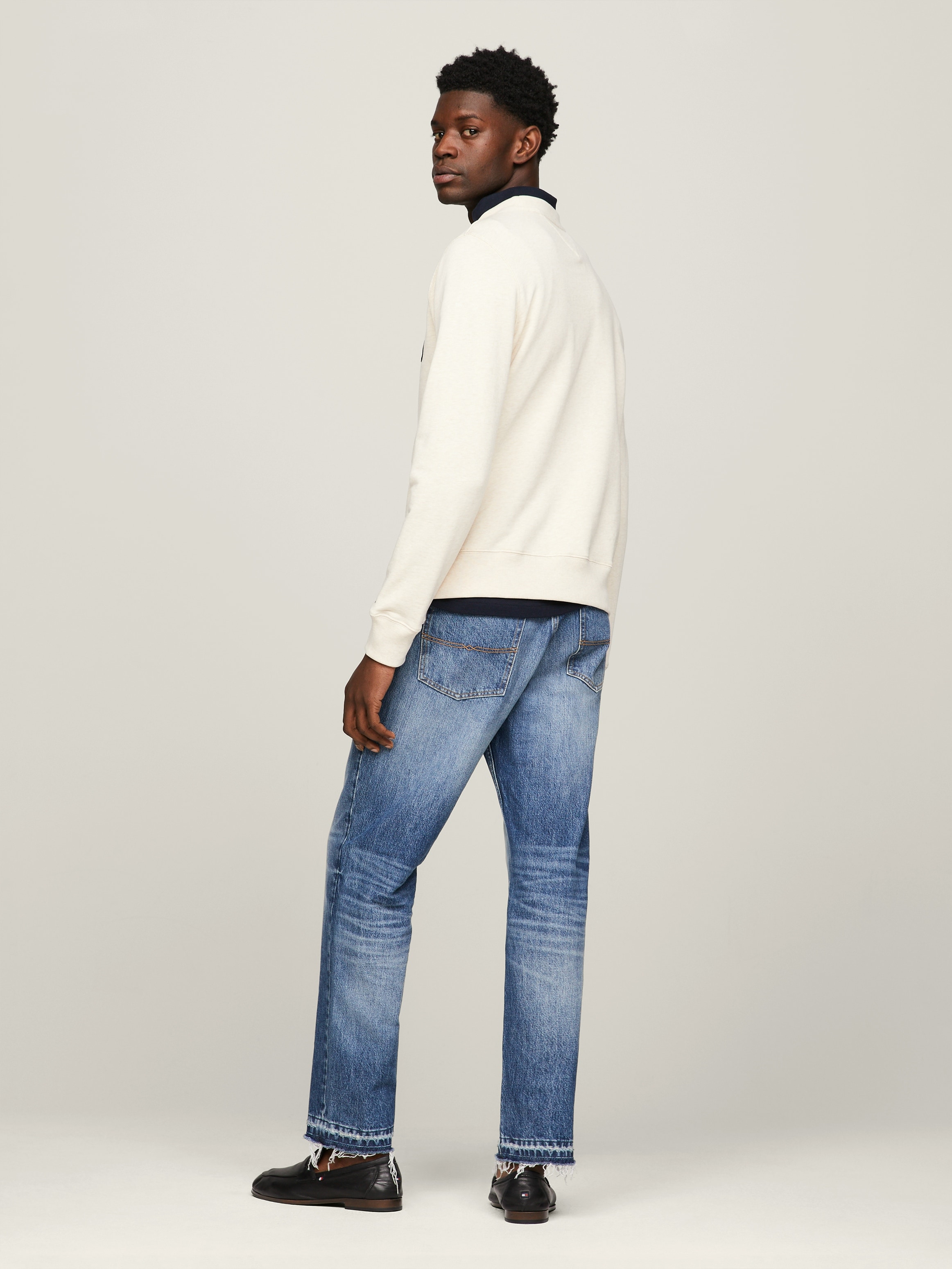 Tommy Hilfiger Sweatshirt »HILFIGER ARCHED HTR SWEATSHIRT«, mit gebrochenem Print