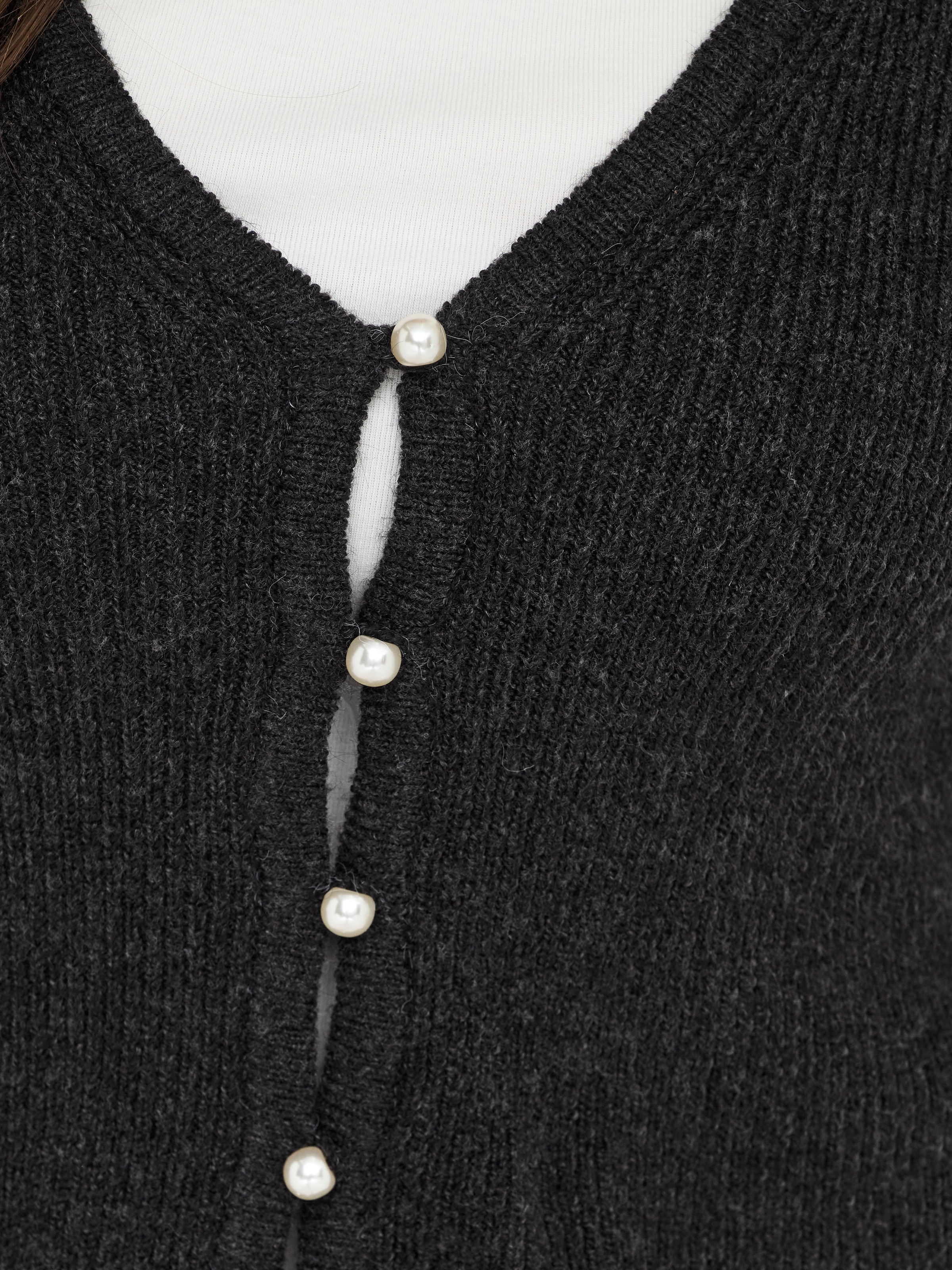ONLY Strickpullover »ONLRICA LIFE LS VNECK PEARLCARD KNT«