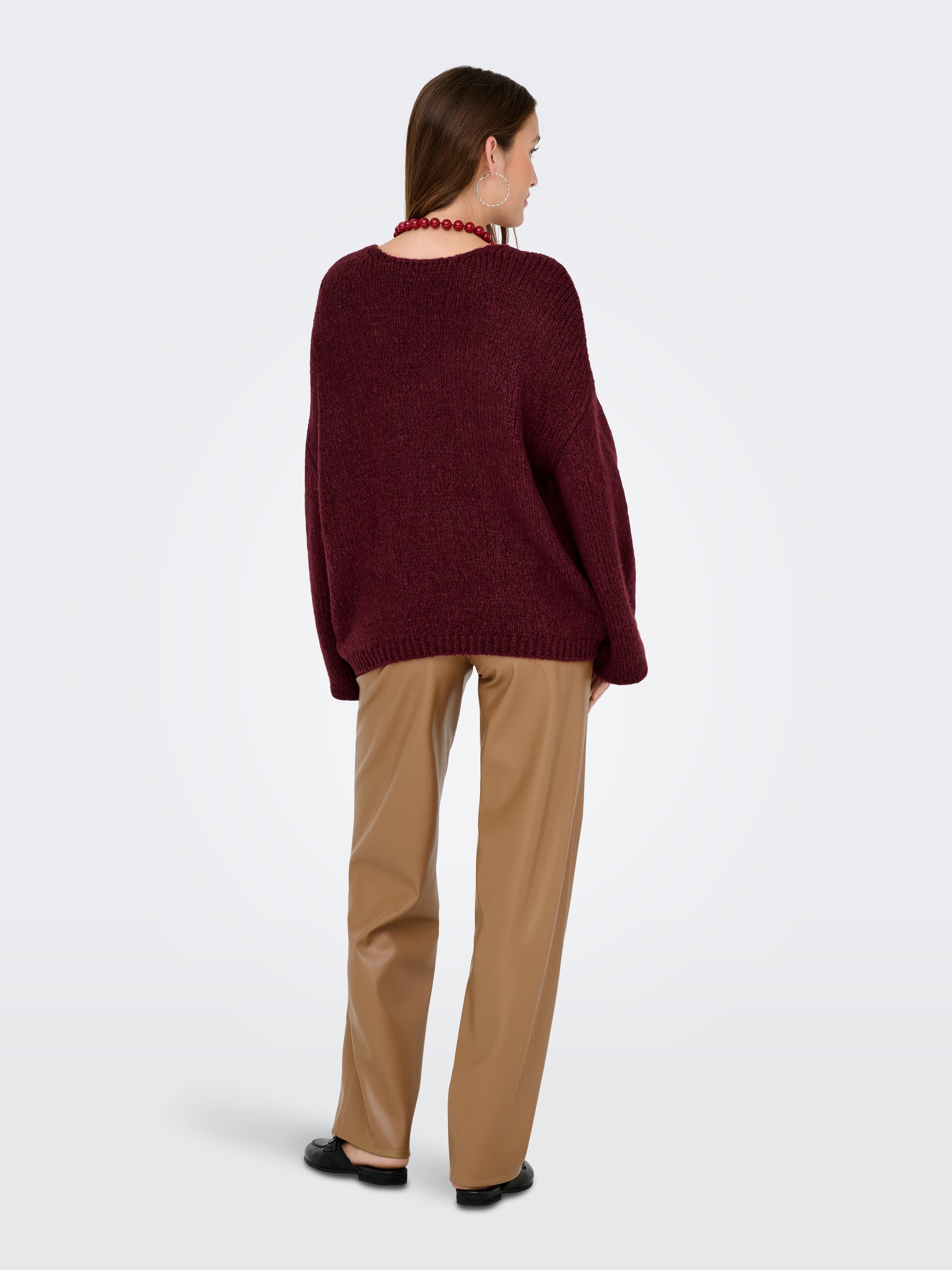 JDY V-Ausschnitt-Pullover »JDYDINEA L/S REVERSIBLE PULLOV. KNT NOOS«, der V-Ausschnitt kann vorn und hinten getragen werden