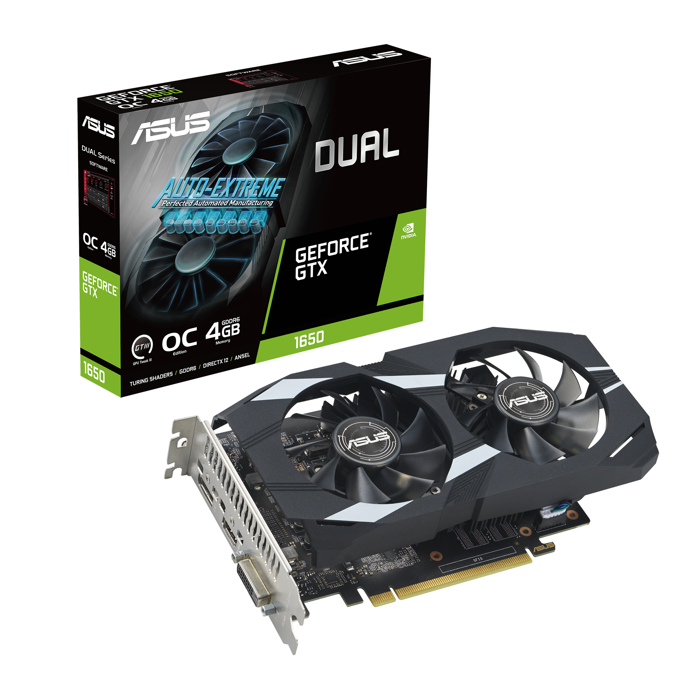 Asus Grafikkarte »DUAL-GTX1650-O4GD6-P-EVO«, 4 GB, GDDR6