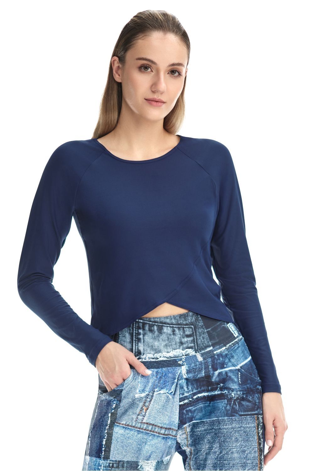 Winshape Langarmshirt »Cropped Functional Light and Soft« Overlap-Applikation