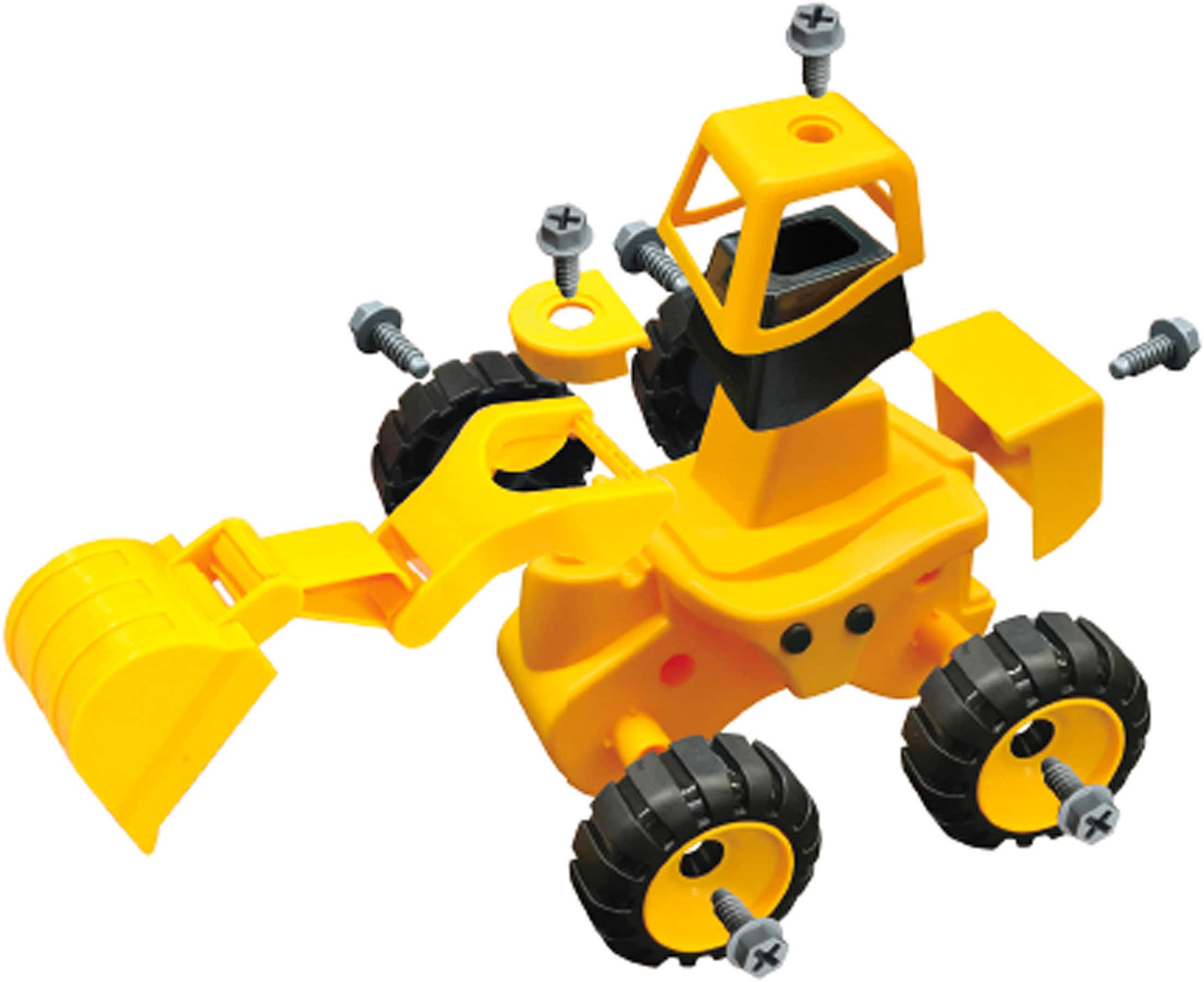 Jamara Spielzeug-Traktor »Baufahrzeuge 9 in 1«, (Set, 46 tlg.)