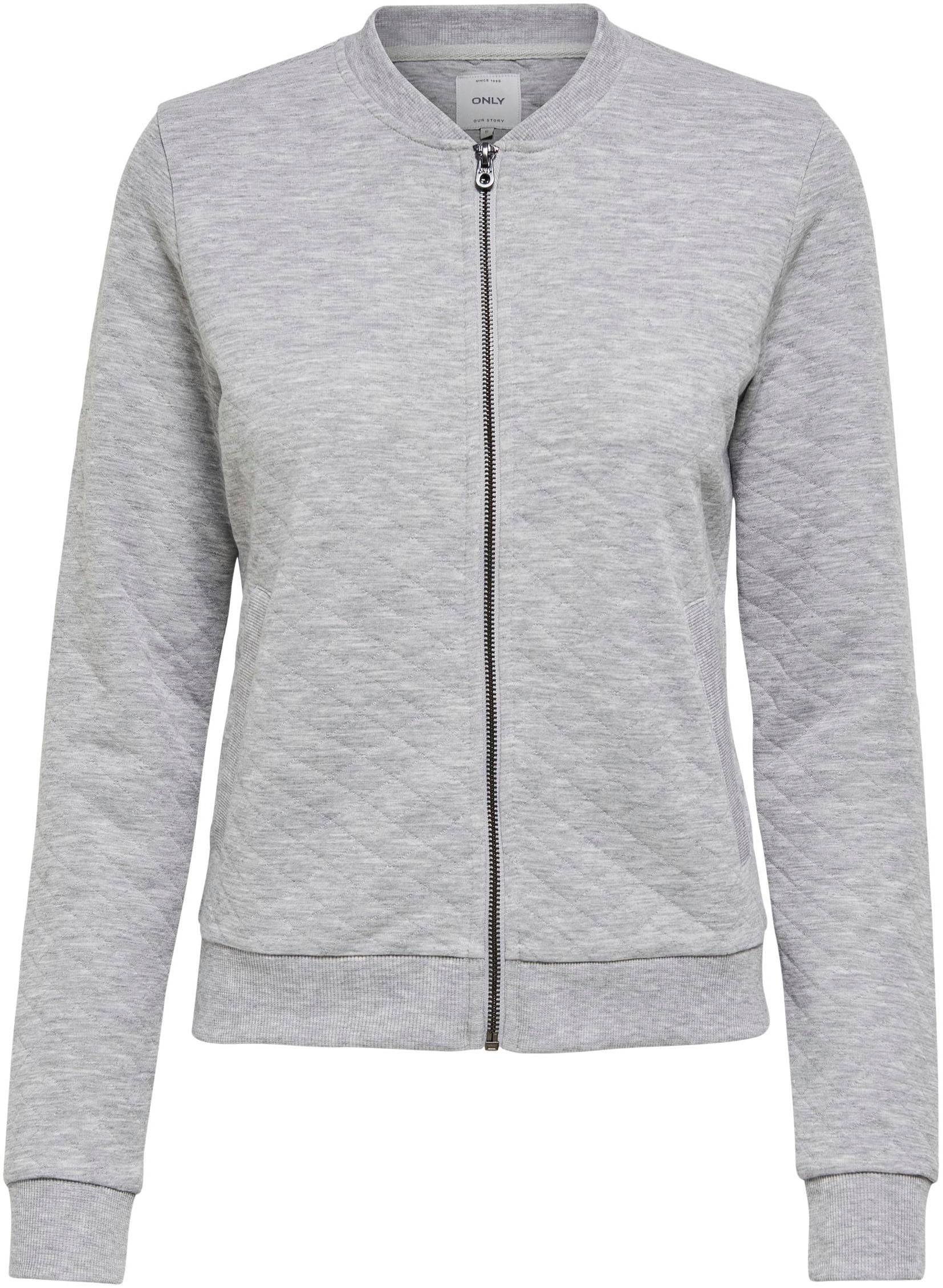 ONLY Sweatjacke »ONLJOYCE L/S BOMBER SWT NOOS« Polyester, regular fit