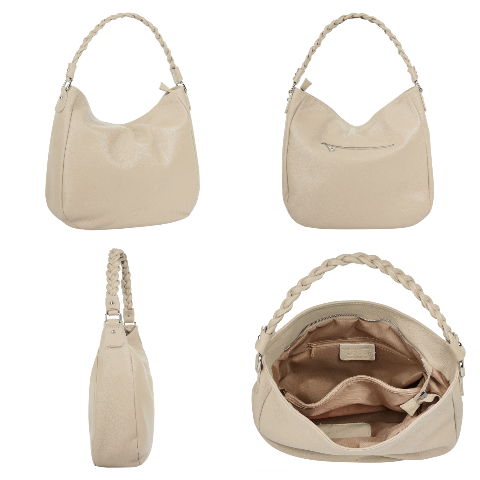 Samantha Look Henkeltasche, echt Leder, Made in Italy