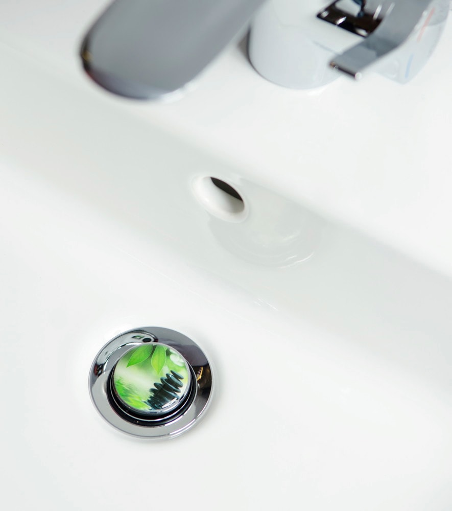 Sanilo Badaccessoire-Set »Harmony«, (Komplett-Set, 3 tlg.), bestehend aus WC-Sitz, Badteppich und Waschbeckenstöpsel
