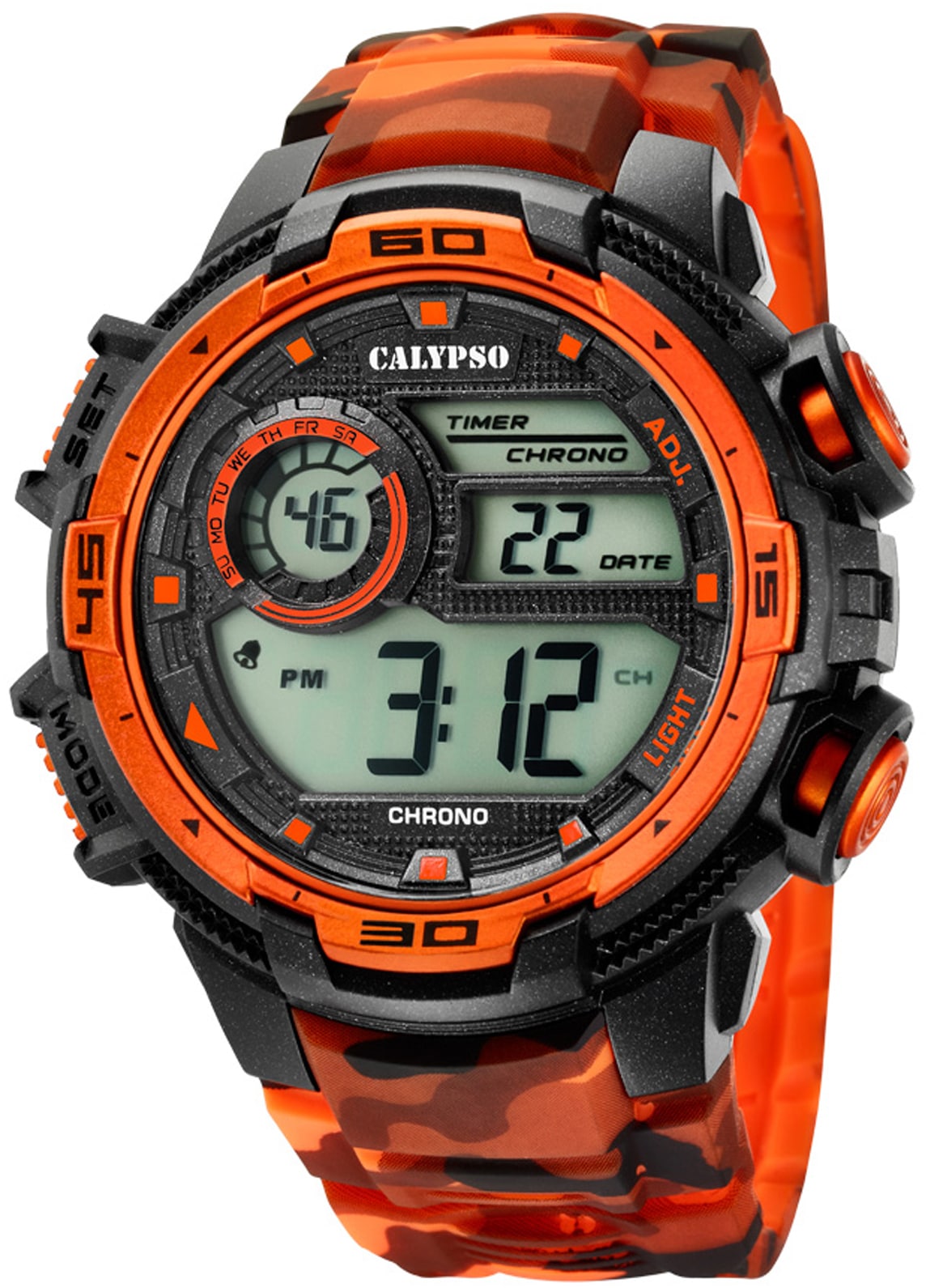 CALYPSO WATCHES Chronograph »X-Trem, K5723/5«, Armbanduhr, Quarzuhr, Herrenuhr, Datum, Digitalanzeige, Stoppfunktion