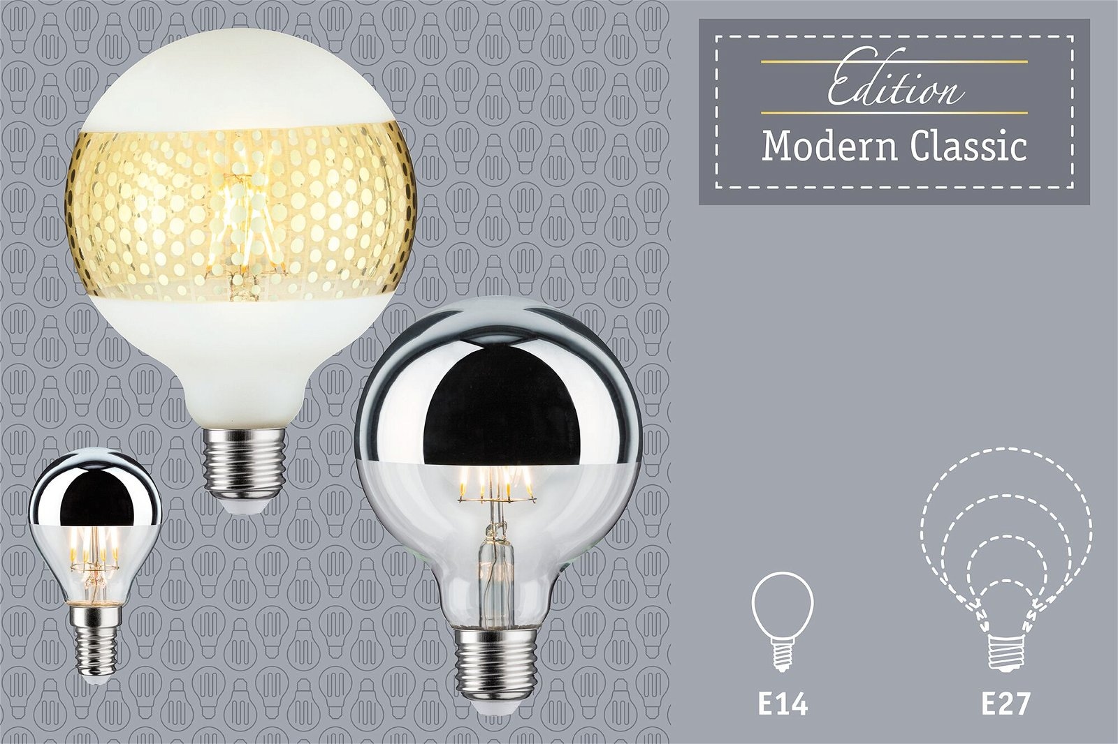Paulmann LED-Leuchtmittel »G125 Ringspiegel 640lm 2700K 6,5W 230V silber«, 1 St., Warmweiß