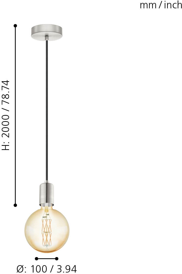 EGLO Pendelleuchte »YORTH« E27 Hängeleuchte, Hängelampe