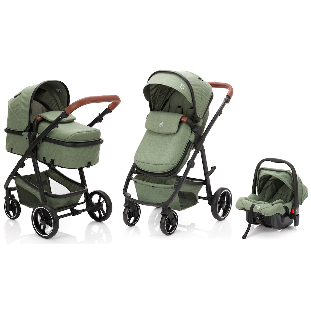 Fillikid Kombi-Kinderwagen »Panther, forest green/melange«, 22 kg