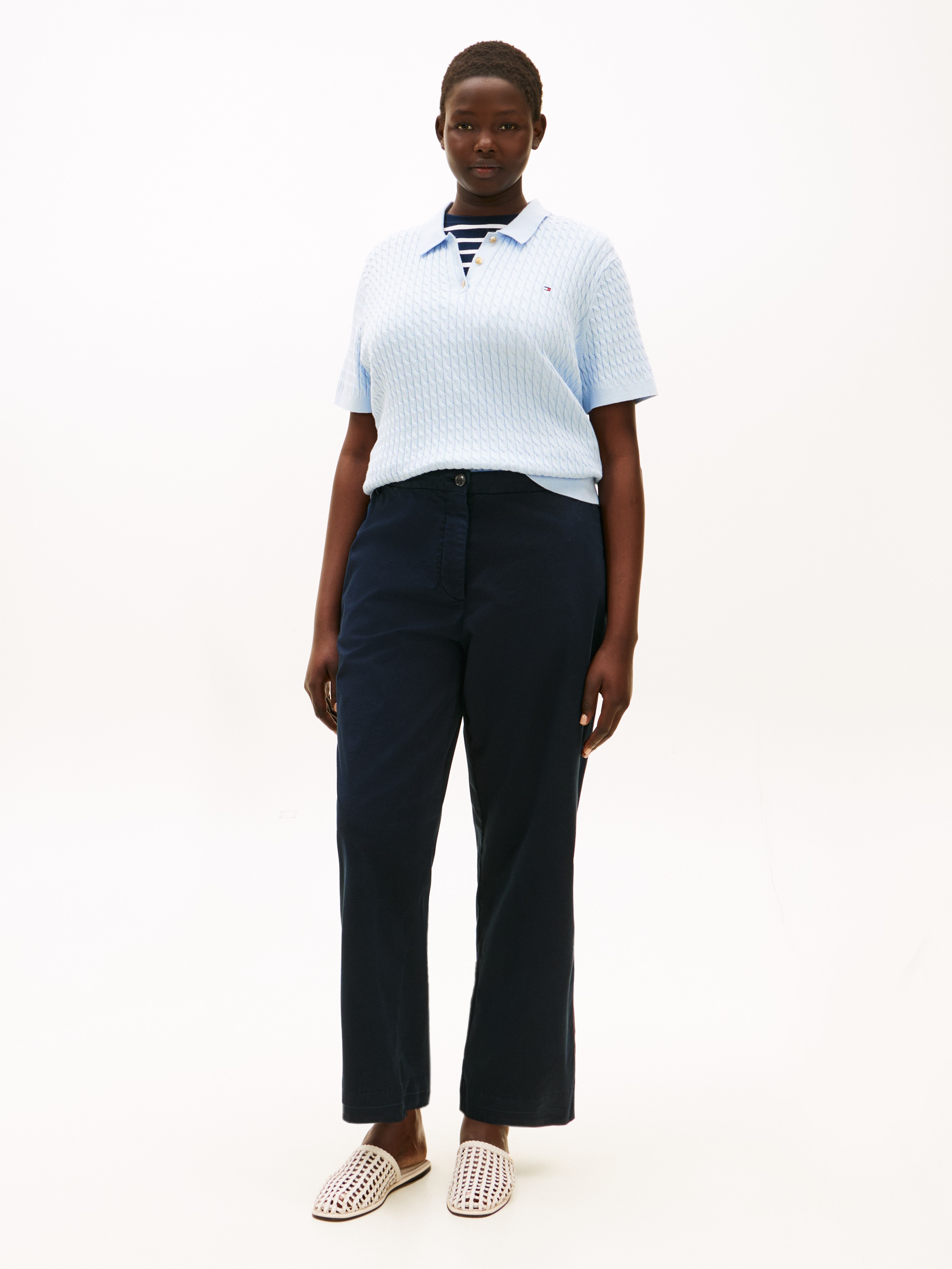 Tommy Hilfiger Curve Chinohose »CRV CO GMD SLIM STRAIGHT CHINO«  in großen Größen