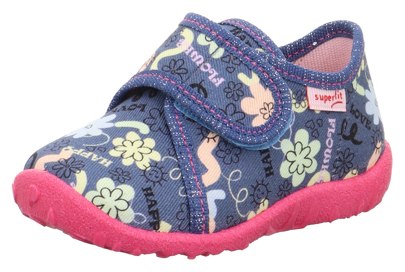 Hausschuh »SPOTTY WMS: Mittel«, Klettschuh, Kindergarten Schuhe mit Klettriegel