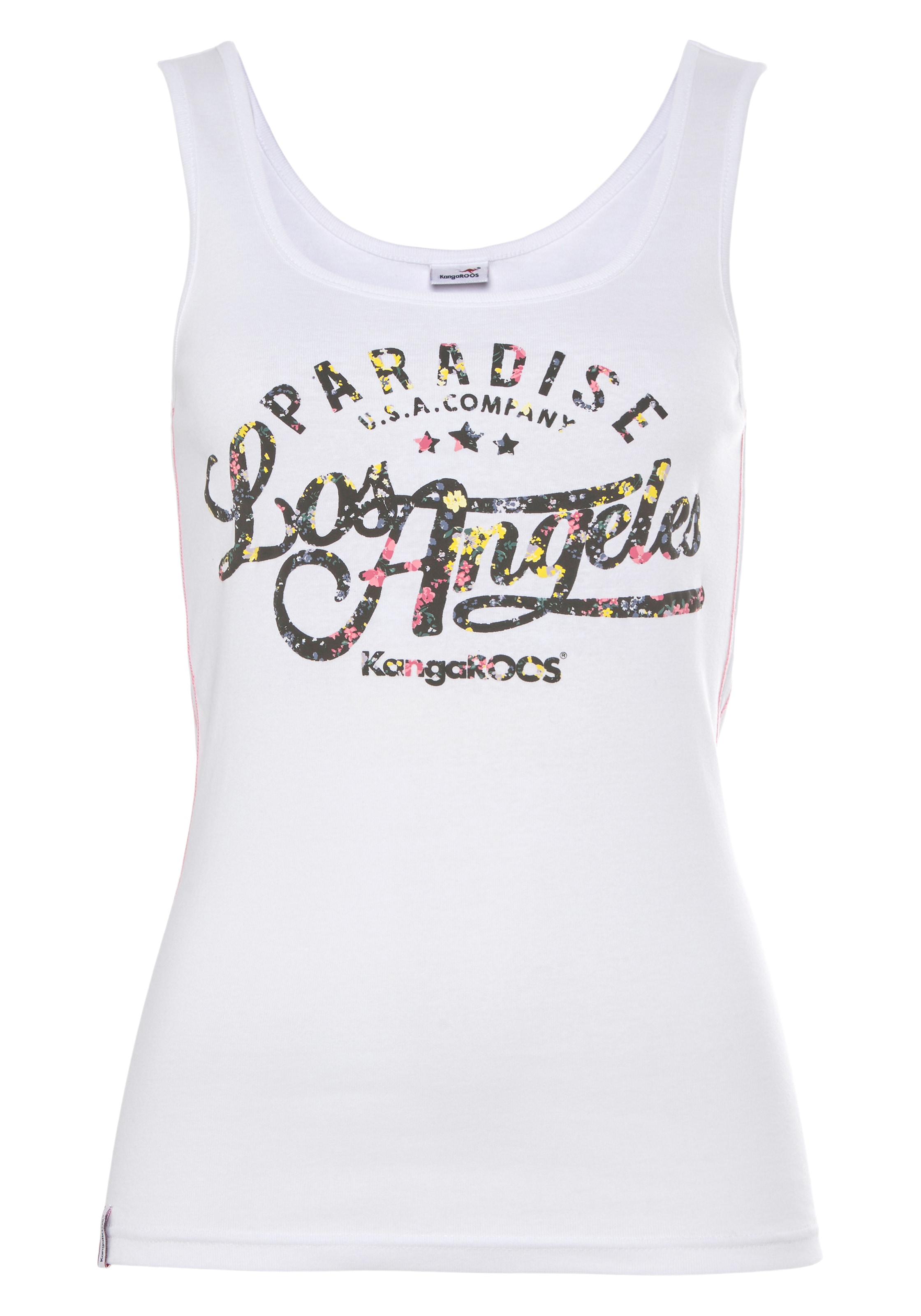 KangaROOS Tanktop, mit blumigem Puff-Print