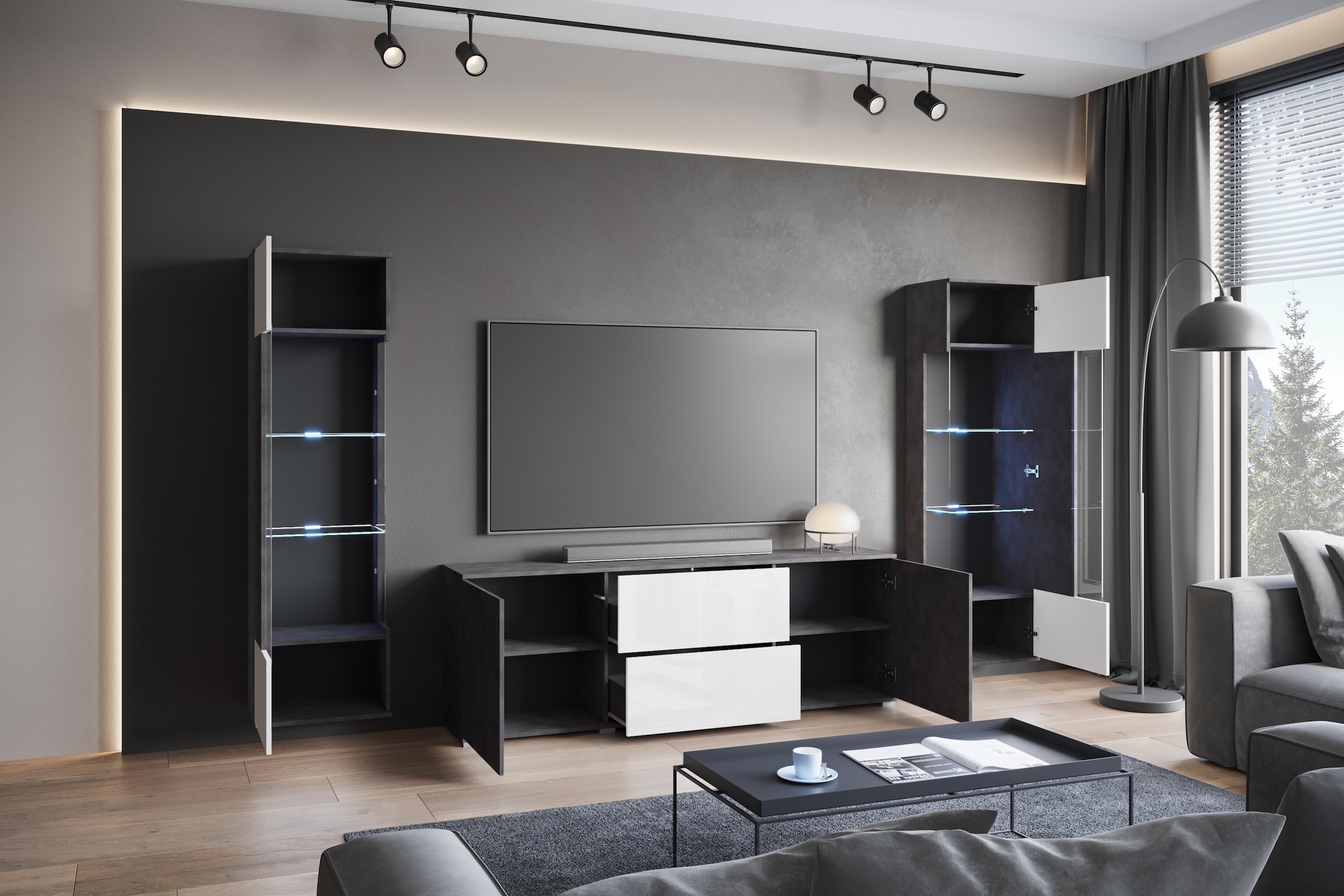 OTTO home Wohnwand »KENIA« Komplett-Set, 3 Stk. tlg.