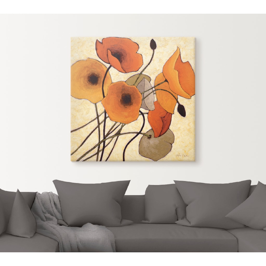 Artland Leinwandbild »Kürbismohn II«, Blumen, (1 St.)