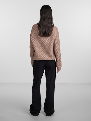 pieces Strickpullover »PCNINA LS O-NECK KNIT NOOS BC«
