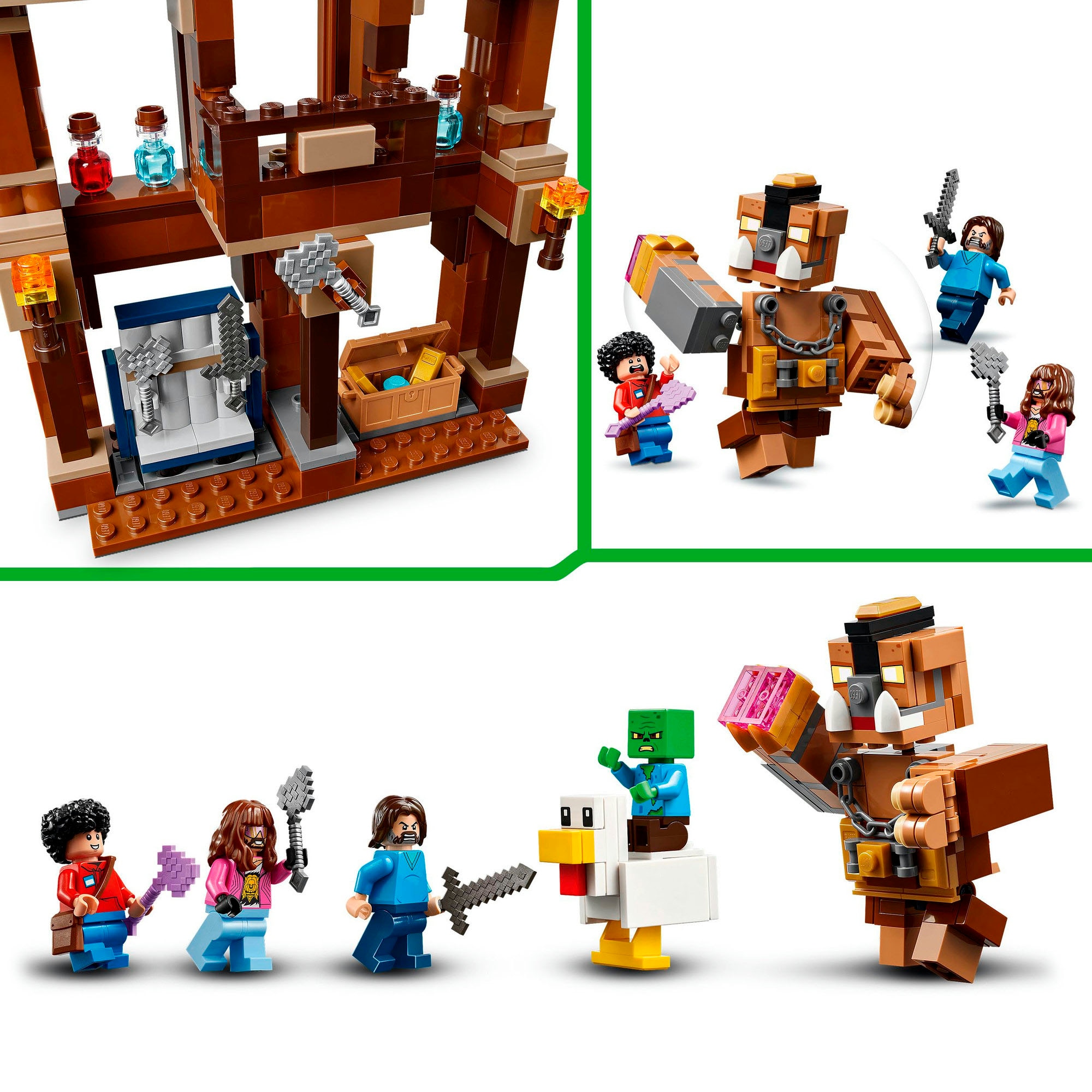 LEGO® Konstruktionsspielsteine »Waldanwesen mit Boxring (21272), LEGO® Minecraft«, (491 St.), Made in Europe