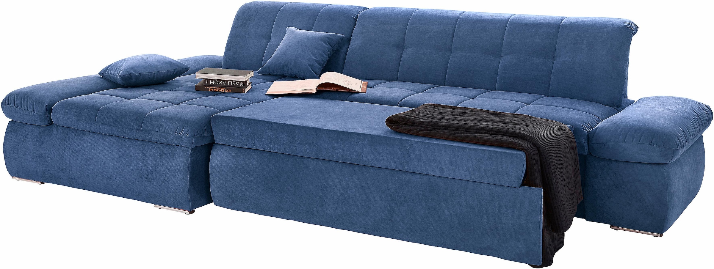 DOMO collection Ecksofa »NMoric XXL, B/T/H: 300/172/80cm, L-Form«, wahlweise mit Bettfunktion und Armlehnverstellung
