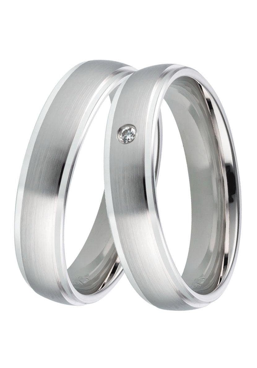 DOOSTI Trauring »Schmuck Geschenk Silber 925 Trauring Ehering Partnerring LIEBE«, Made in Germany, wahlweise mit oder ohne Brillant