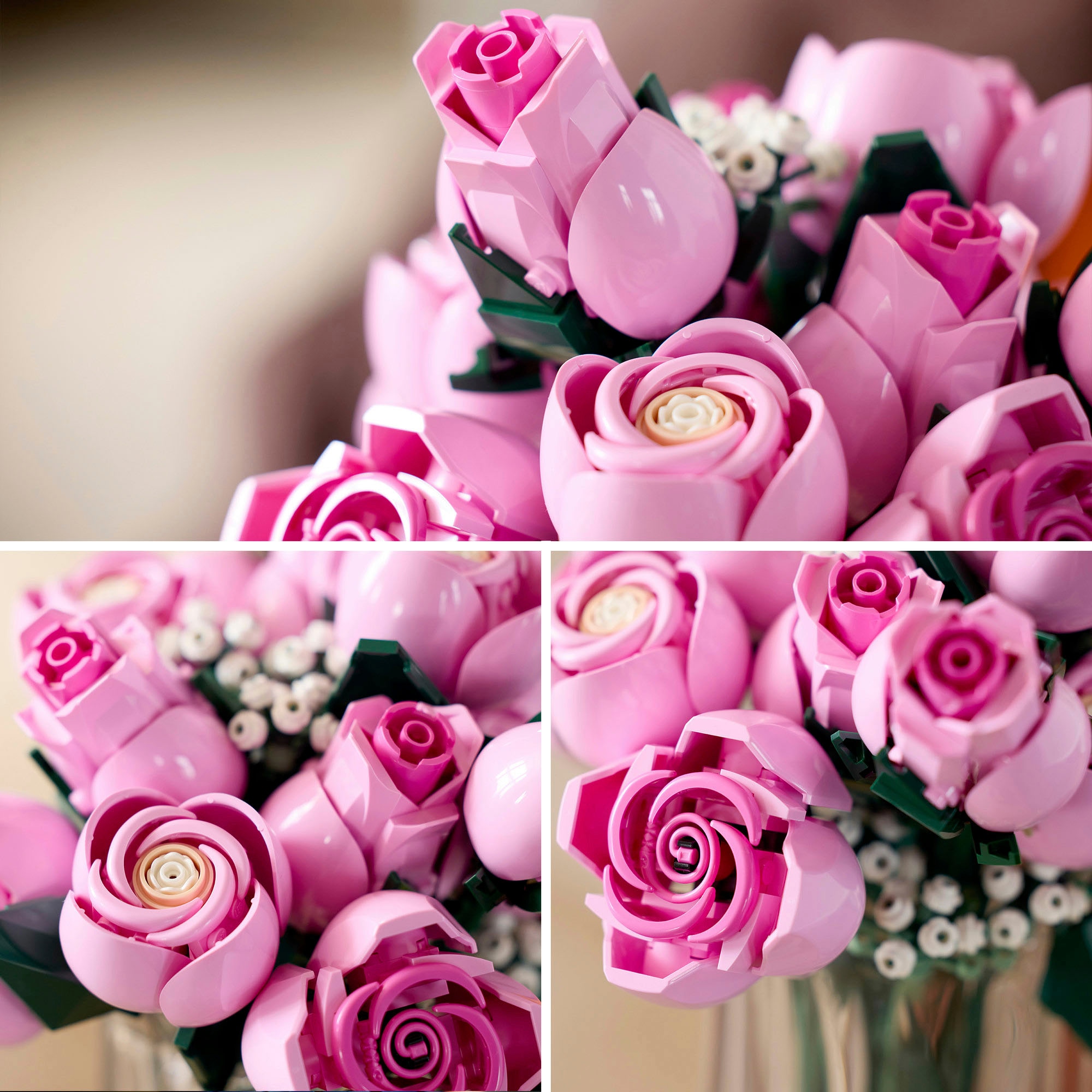 LEGO® Konstruktionsspielsteine »Rosa Rosenstrauß (10374), LEGO Botanicals« Blumen, Made in Europe