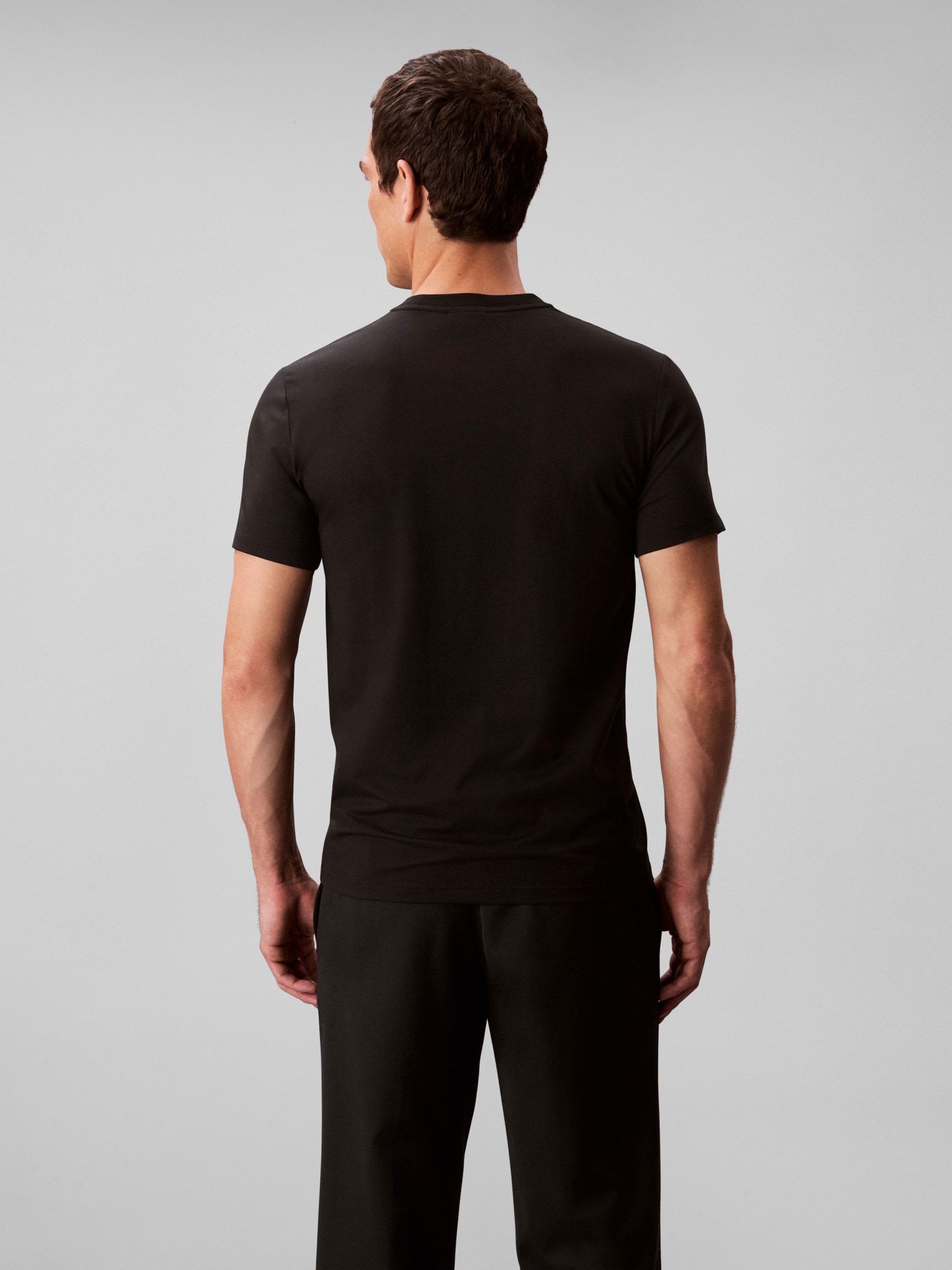 Calvin Klein T-Shirt »2 Pack SS STRETCH COTTON SLIM TEE« Packung, 2 Stk. Rundhalsausschnitt, slim fit