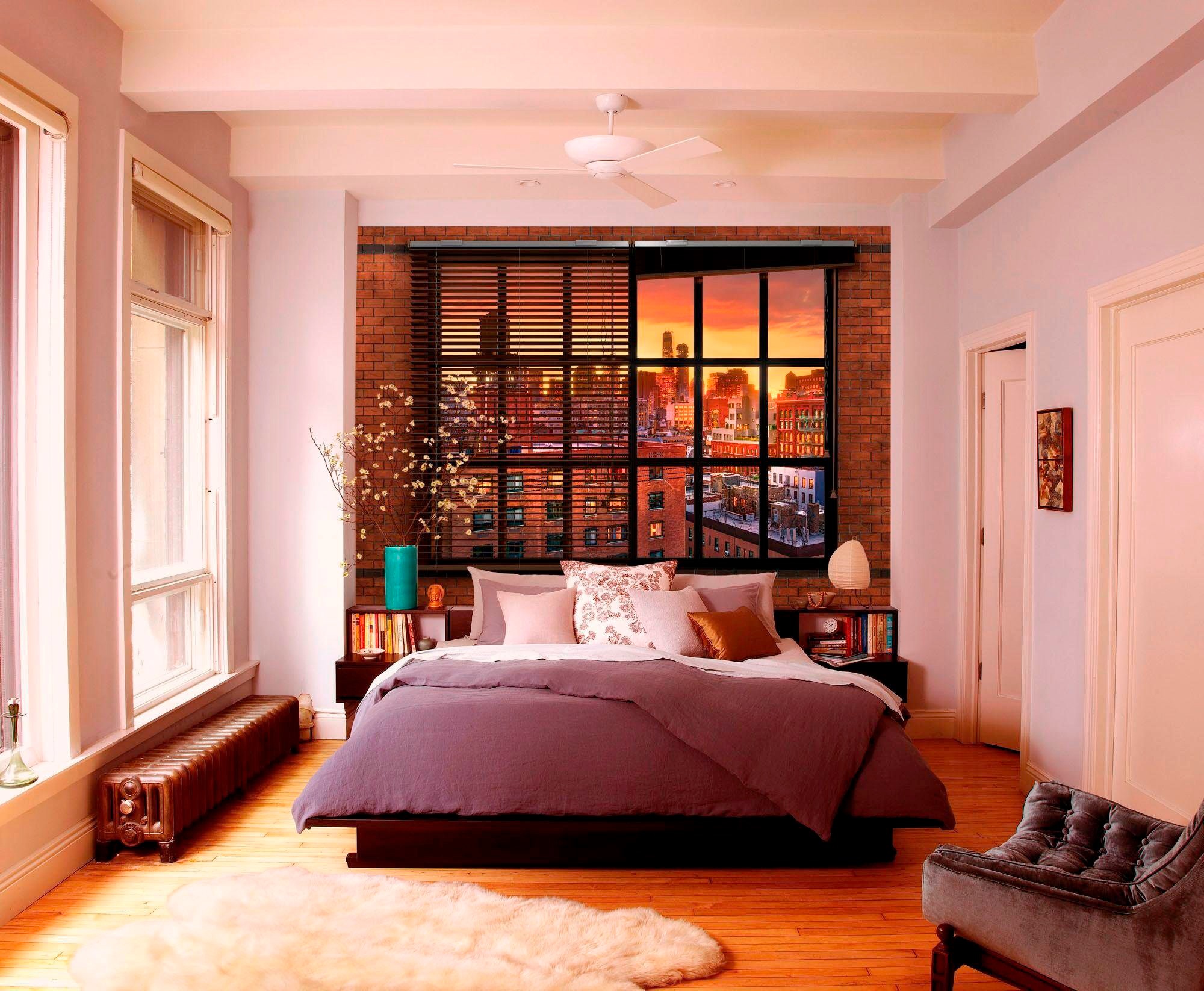 Komar Fototapete »Brooklyn Brick - Größe 368 x 254 cm« bedruckt glatt Wohnzimmer, Schlafzimmer