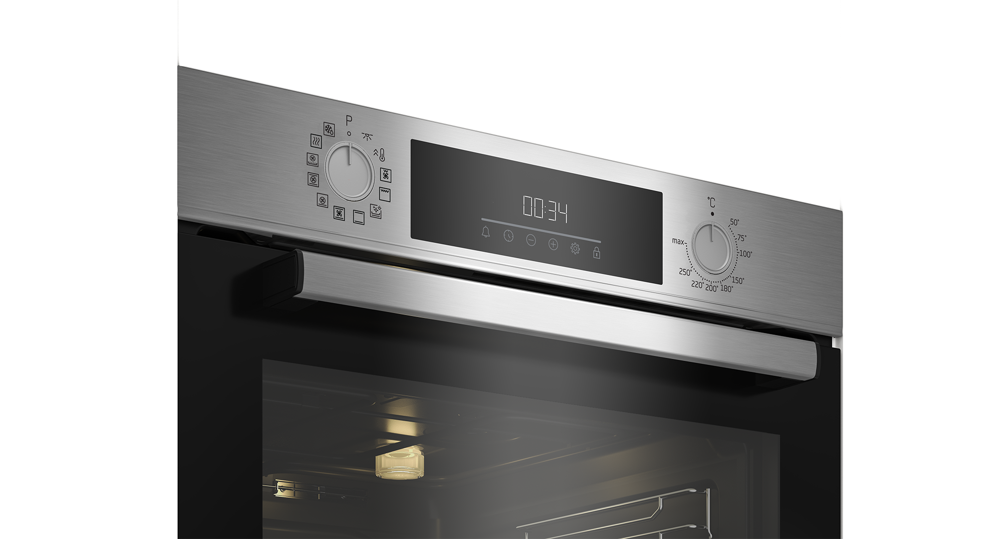 BEKO Einbaubackofen »BBIM17300X« mit 1-fach-Teleskopauszug mit Hydrolyse AirFry – Knusprige Gerichte einfach direkt im Backofen