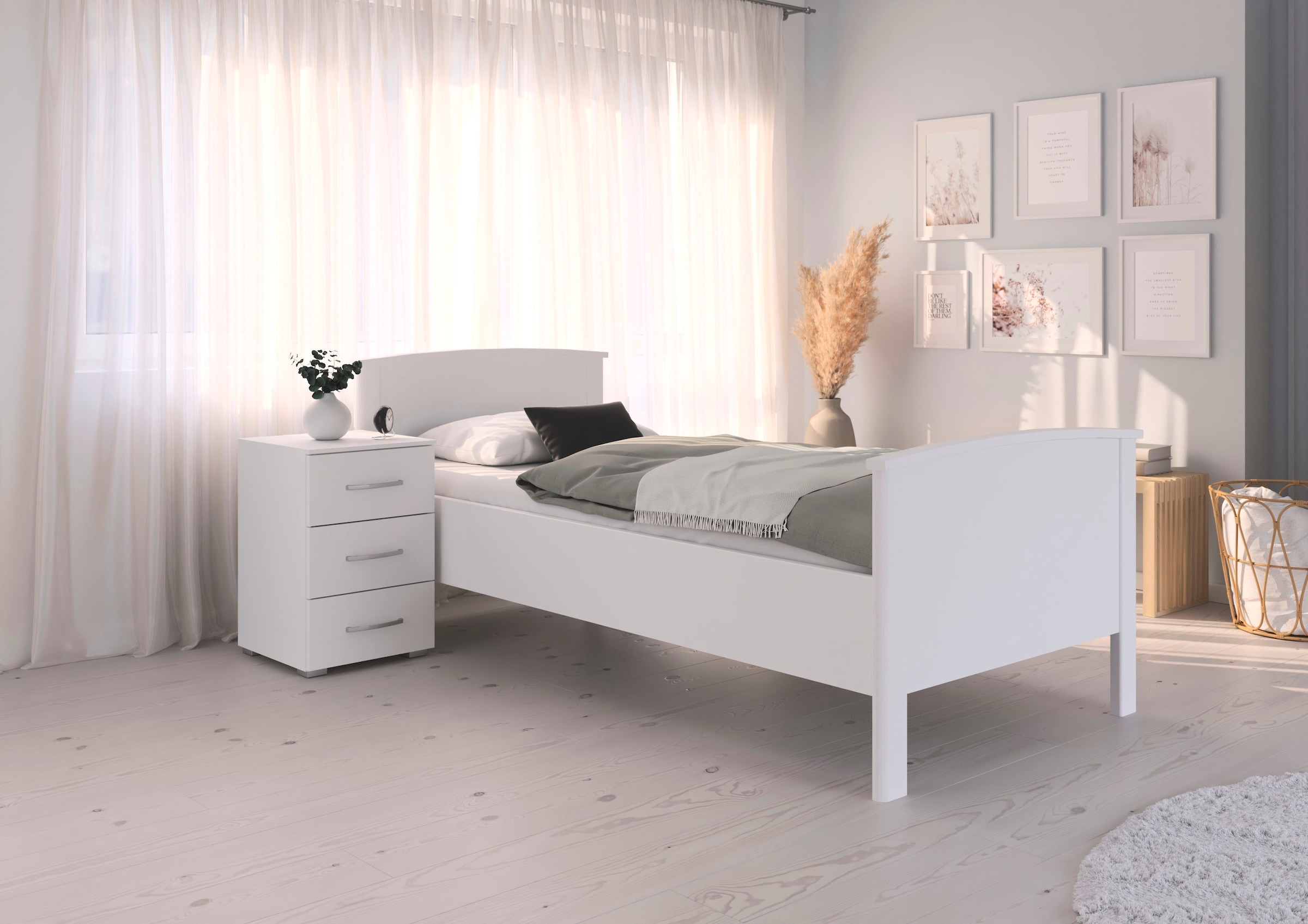rauch Funktionsbett »Bett Einzelbett Komfortbett Holzbett TORRENT« Bettseitenhöhe 44,6 cm, Größen: 90x200 cm, 100x200 cm,  in Komforthöhe, Einlasstiefe 6-fach verstellbar MADE IN GERMANY