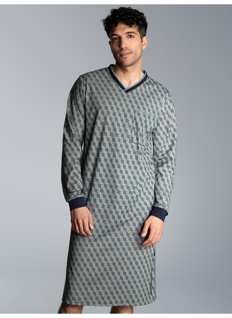 Trigema Pyjama »TRIGEMA Nachthemd mit Allover-Print«, (1 tlg.)
