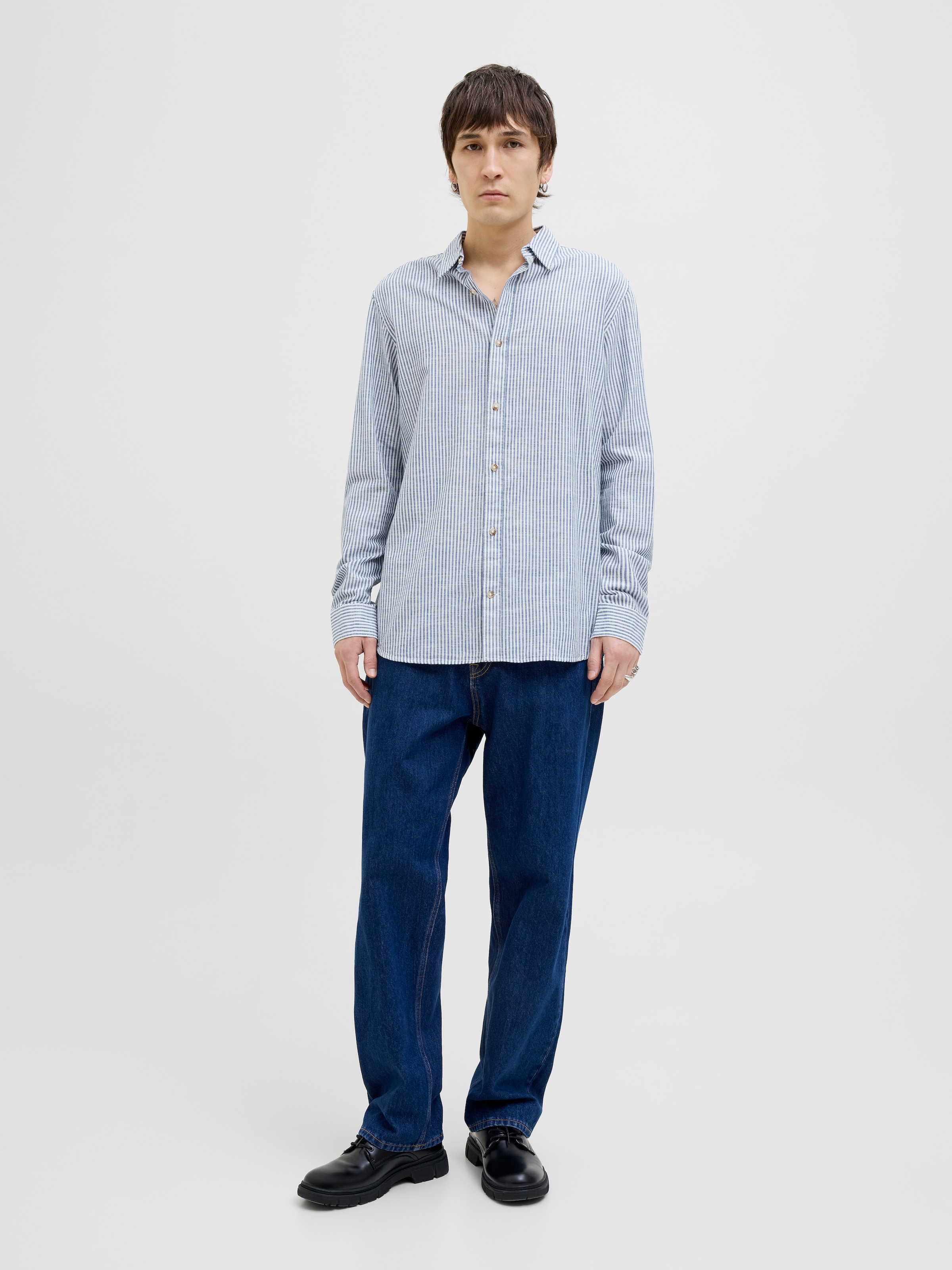 Jack & Jones Langarmhemd »JJESUMMER SHIRT LS SN«, mit Hemdkragen