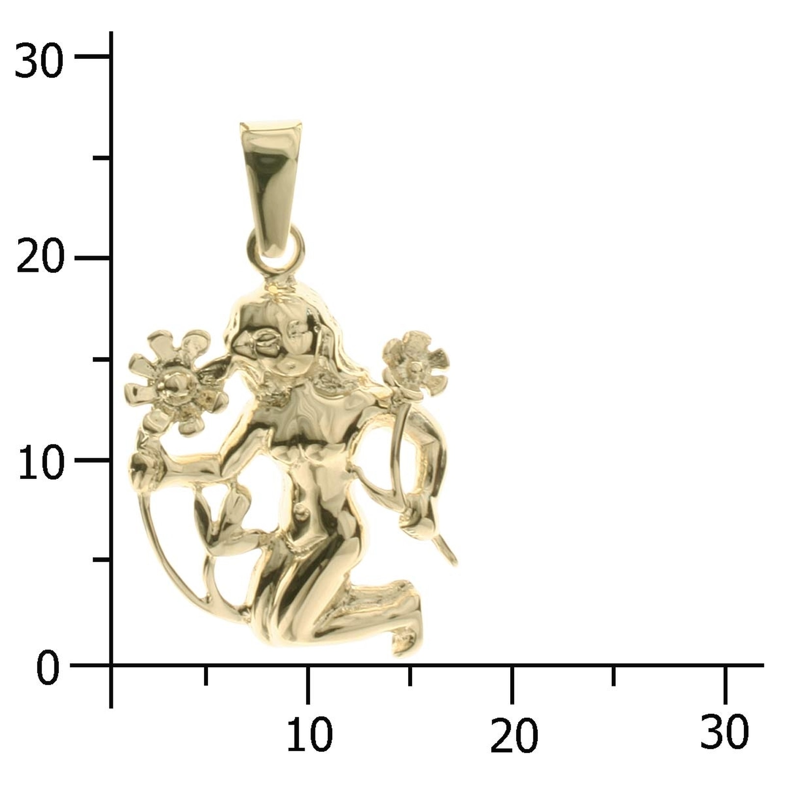 OSTSEE-SCHMUCK Kettenanhänger »- Tierkreiszeichen Jungfrau - Gold 333/000 -,«